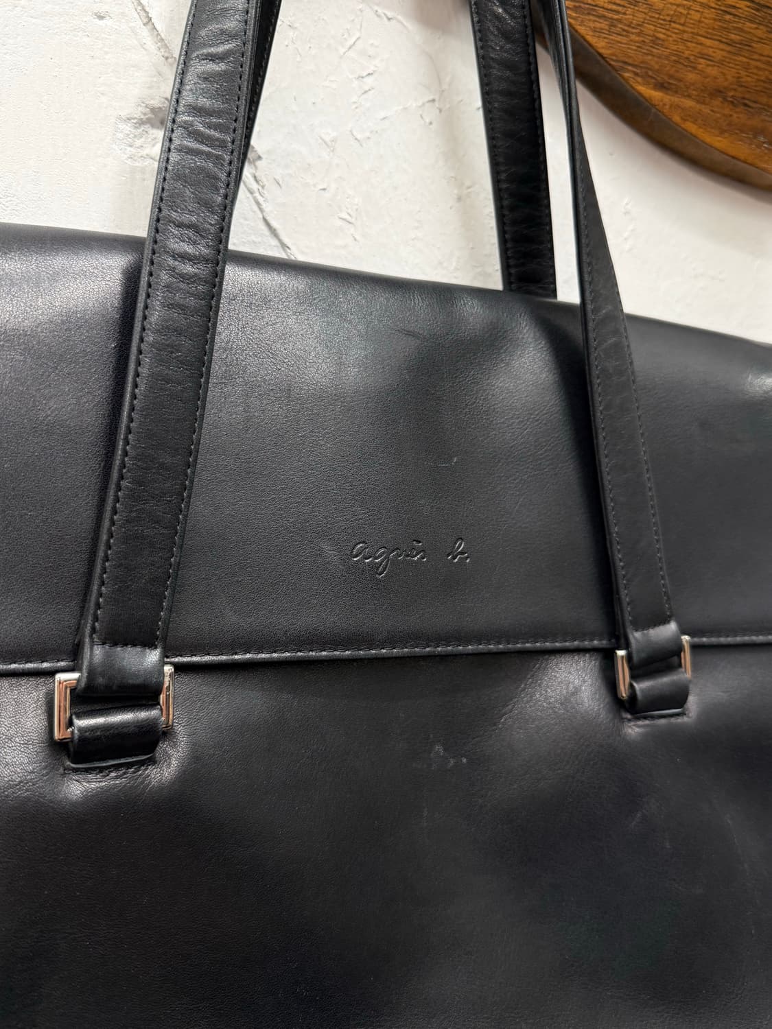 Japan AGNES B. Leather Flap Bag 상품이미지2