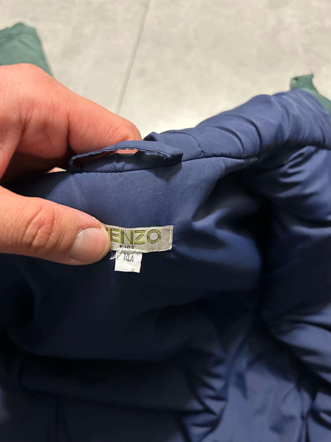 겐조  주니어  다크 그린컬러 빈티지  패딩 점퍼  14Y  상품이미지6