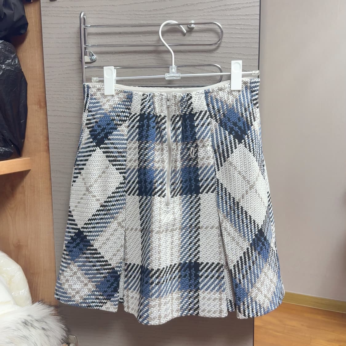 Snidel 스나이델 로빙 체크 미니 스커트 아이보리 스나계 걸리 일브 상품이미지4