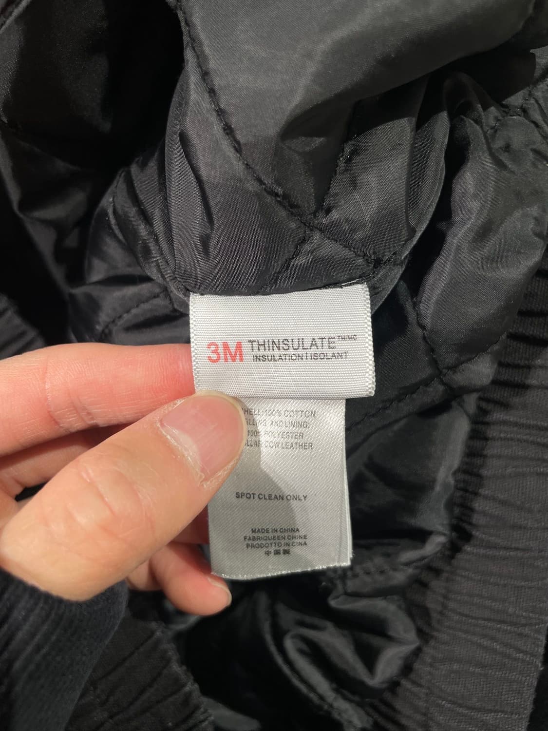 슈프림 블랙 로고 레더 카라 신슐레이트 워크 자켓 상품이미지8