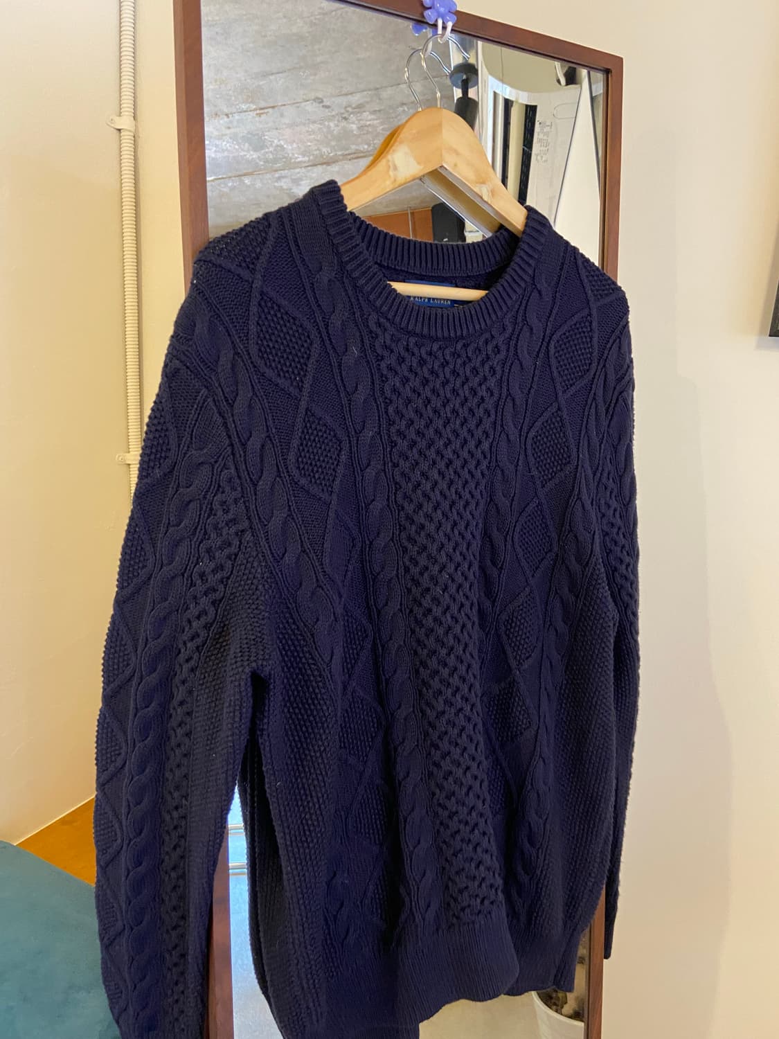 폴로 랄프로렌 네이비 케이블 니트 상품이미지3