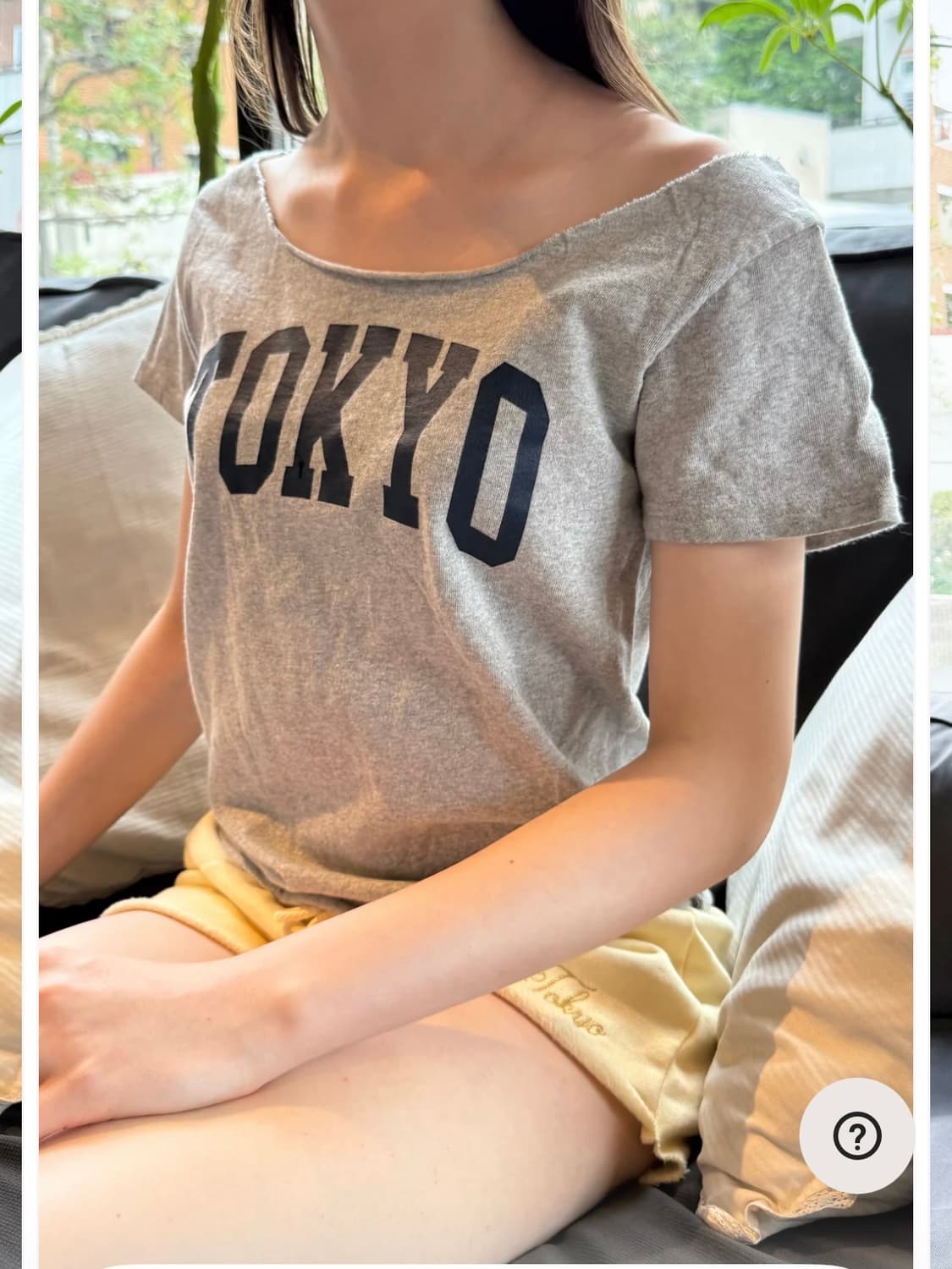 브랜디멜빌 도쿄 원숄더 티셔트 그레이 상품이미지3