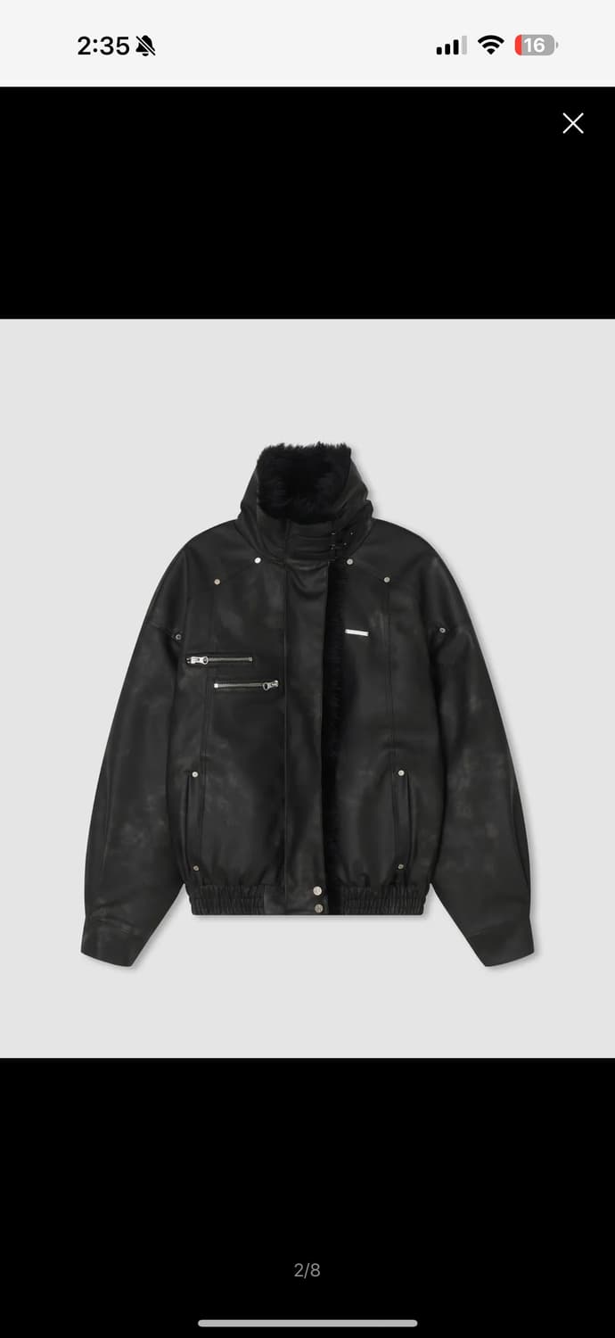 에트오소메 무스탕 피그먼트 무스탕 퍼 점퍼 퍼자켓 레더 상품이미지1