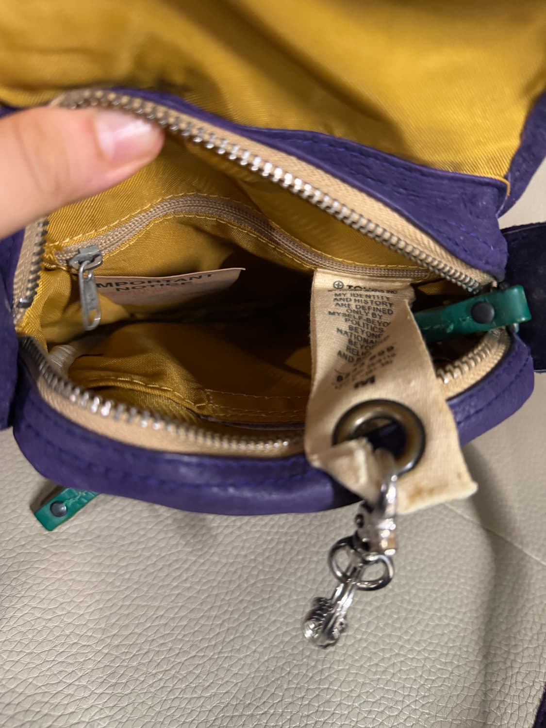 Tough stud detail purple crossbag 상품이미지5