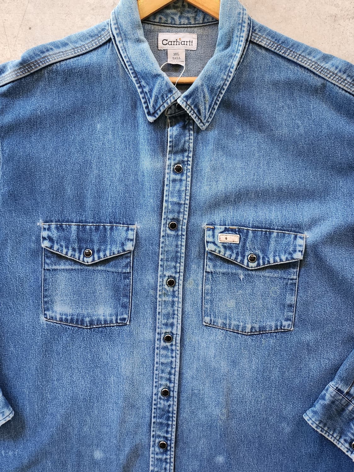 칼하트 빈티지 워싱 데님 웨스턴 셔츠 상품이미지2