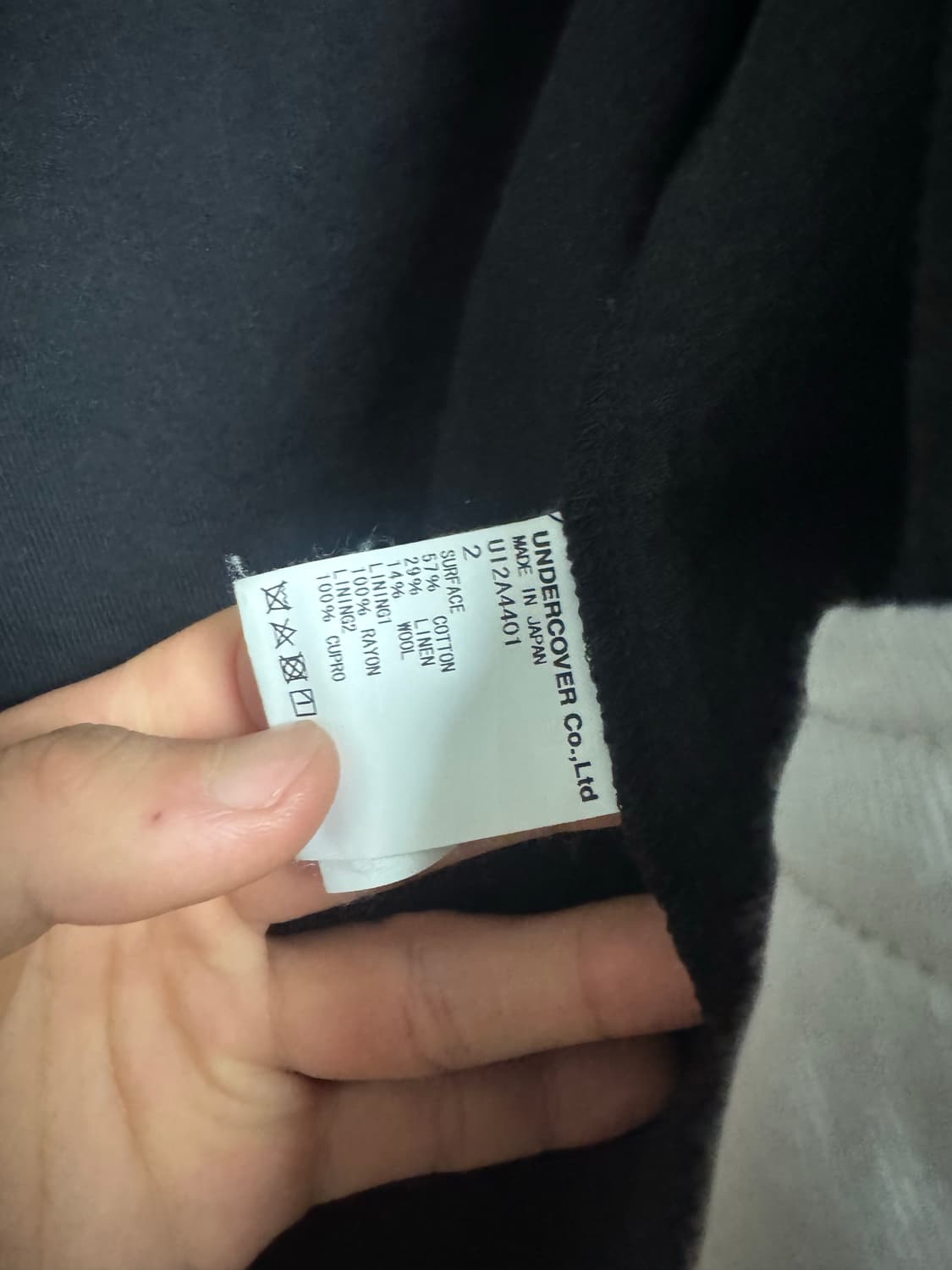 언더커버리즘 21aw 랩코트 아티잔 울린넨 혼방 코트 상품이미지5