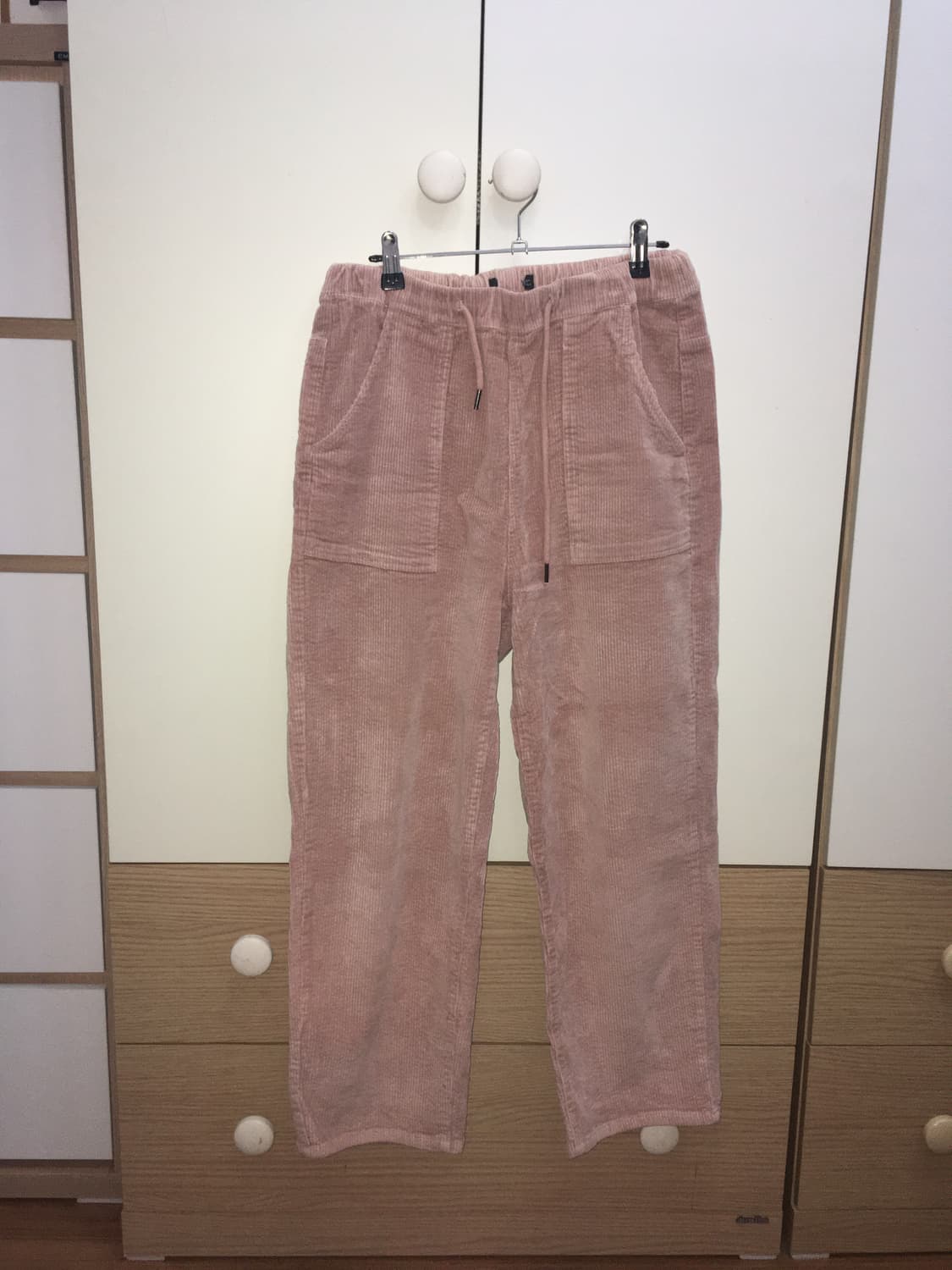 코듀로이 밴딩 팬츠 핑크 상품이미지1