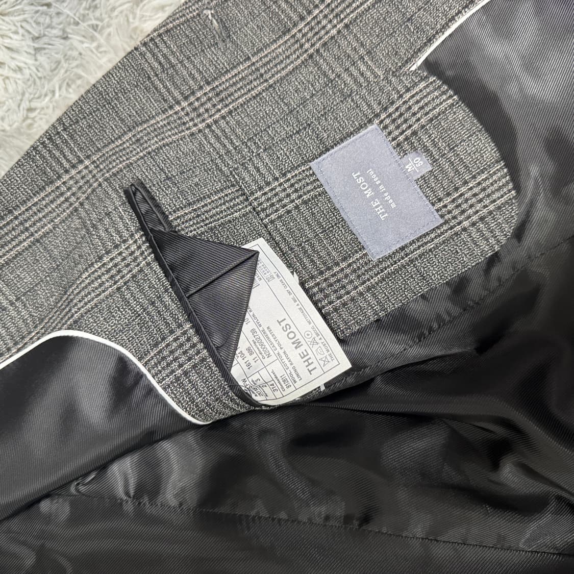 남성 체크 정장세트 95 M 사이즈 상품이미지3