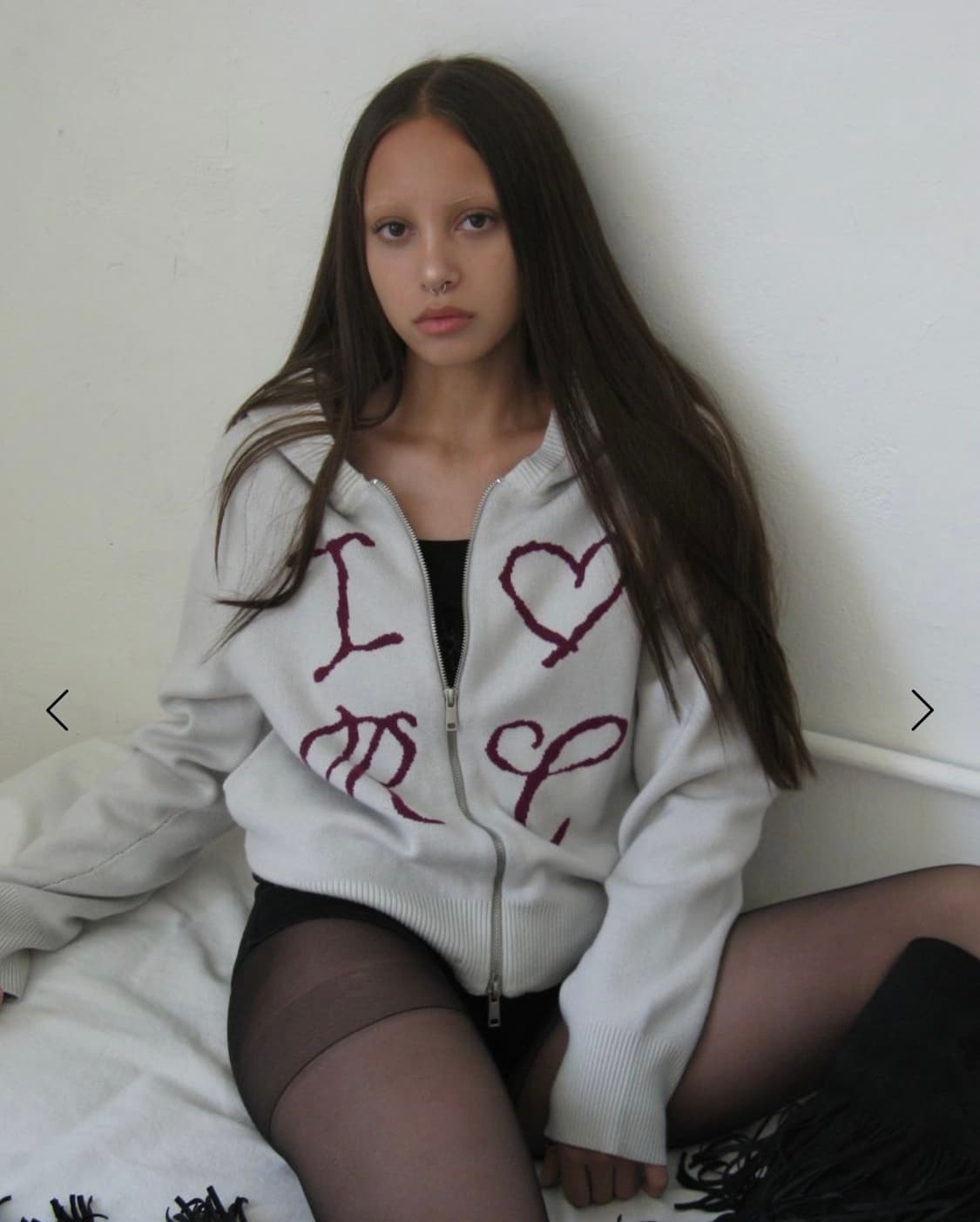 락케이크 니트집업 상품이미지1