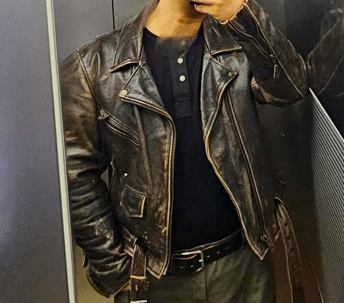 30's 소가죽 더블라이더 자켓 (착샷o) 상품이미지1