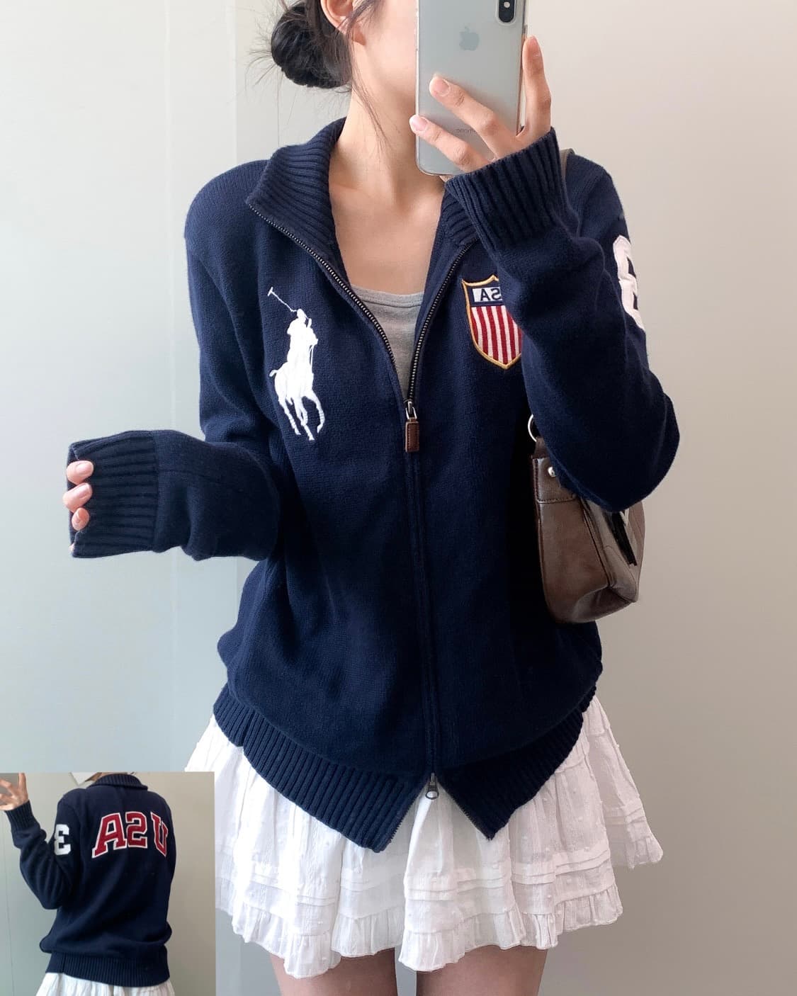 폴로 빅포니 USA 니트 집업 상품이미지1