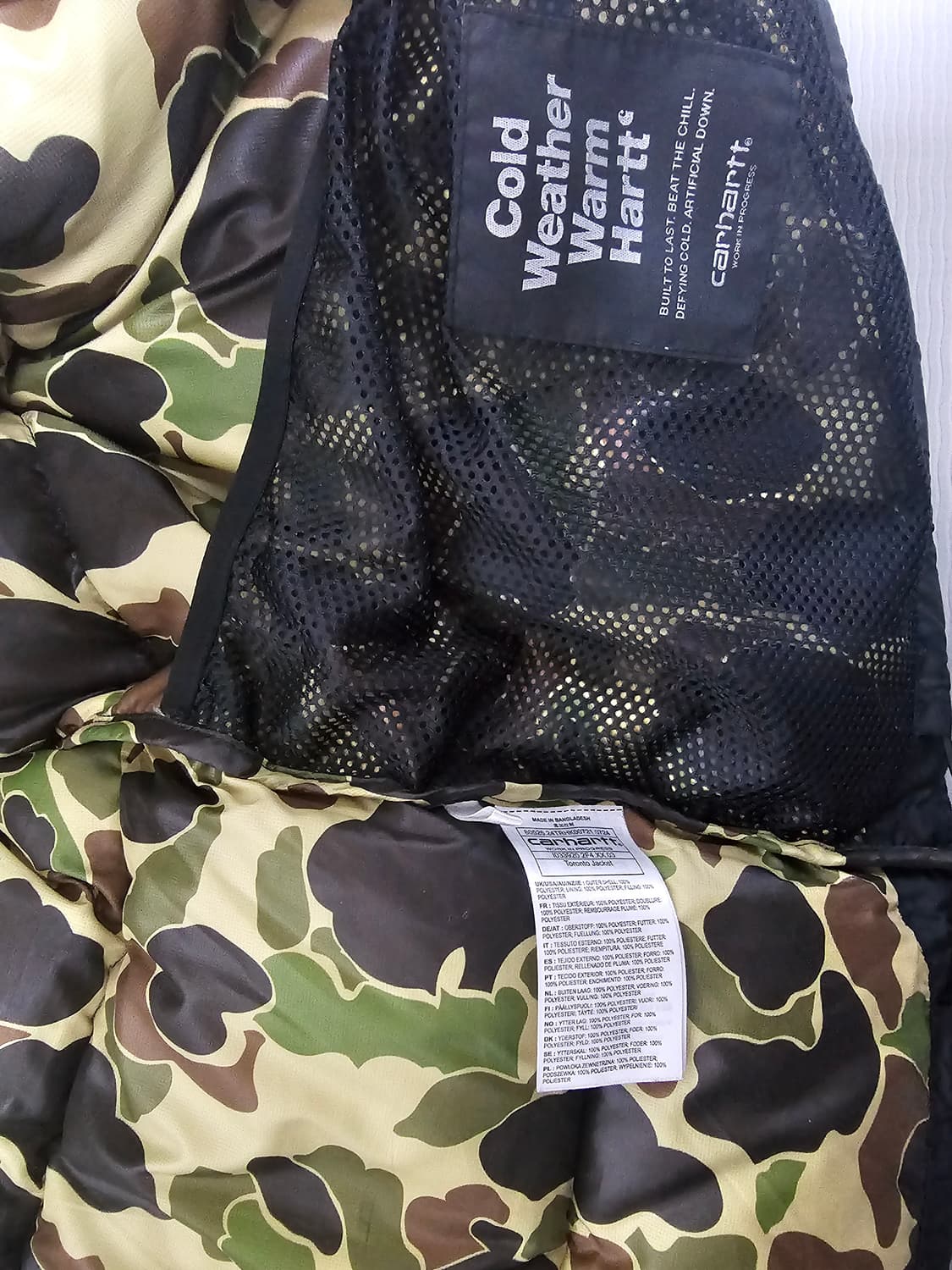 칼하트윕 TORONTO JACKET 다운 패딩 블랙 L 상품이미지6