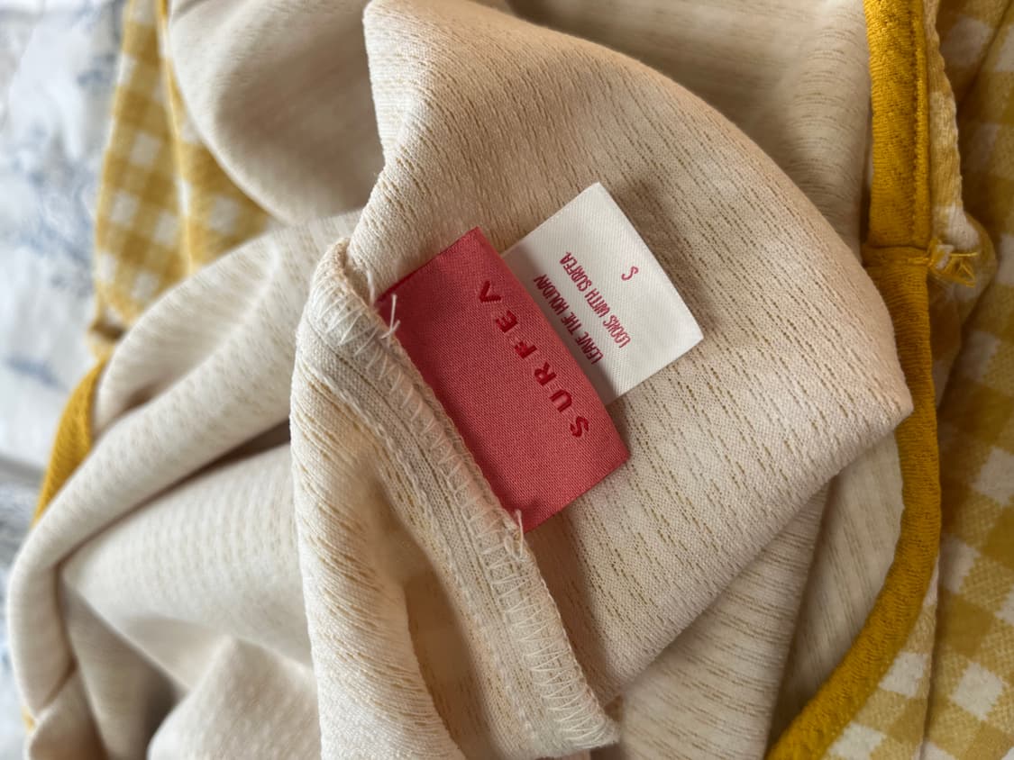 Surfea 옐로우 체크 원피스s 상품이미지5