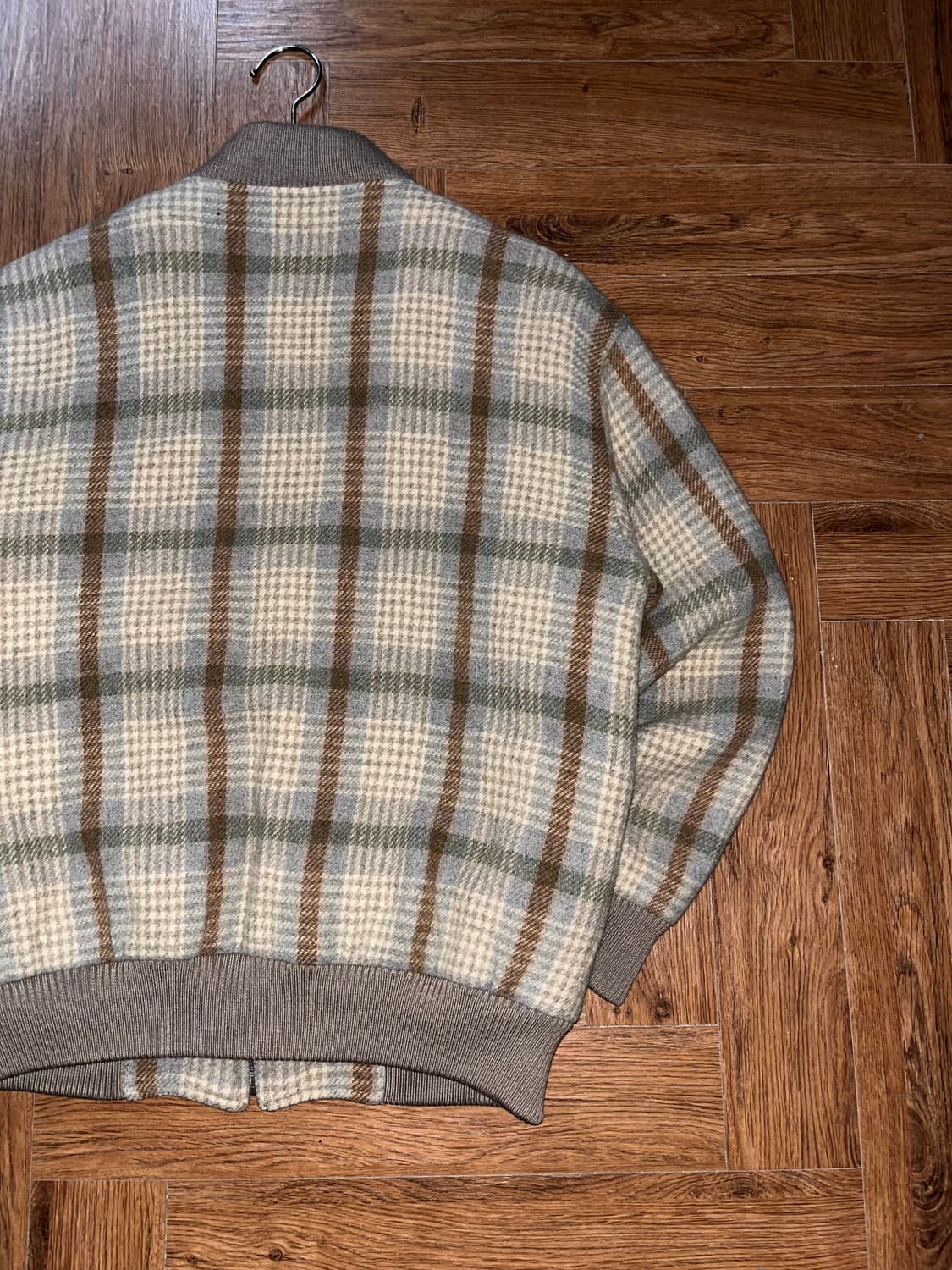 라코스테 체크 모직 블루종 상품이미지7