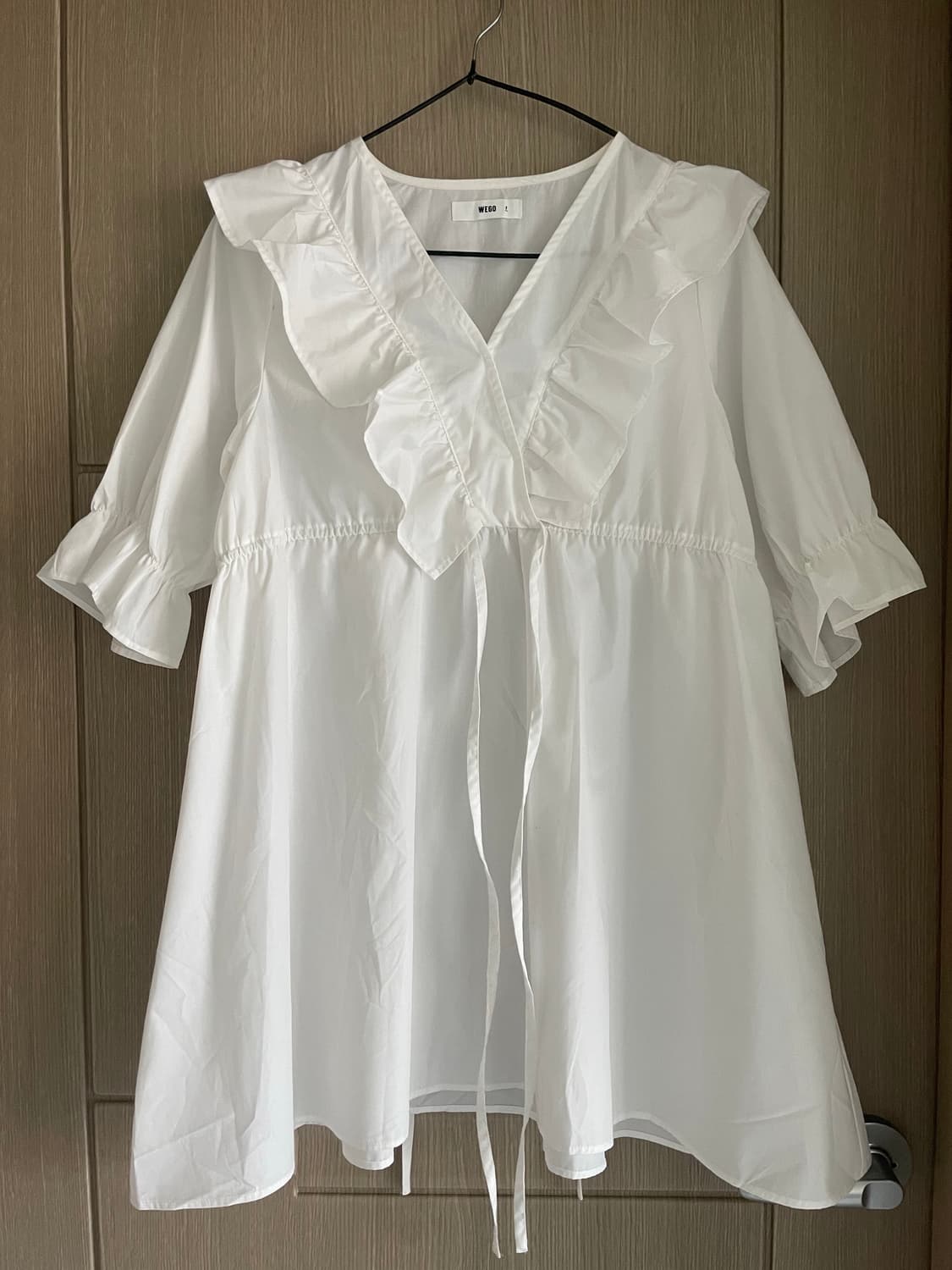 Wego 화이트 프릴 러블리 숏원피스 상품이미지1