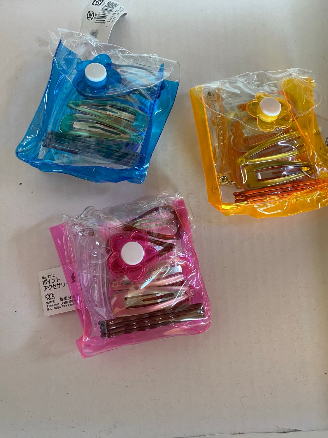 일본 수입 헤어핀 3컬러 세트 상품이미지1