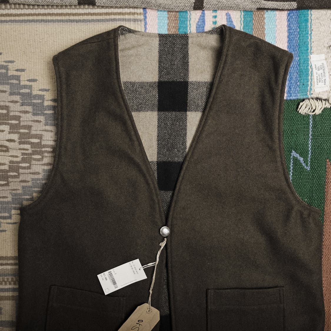 오어슬로우 리버서블 울 멜튼 베스트 2사이즈 상품이미지2