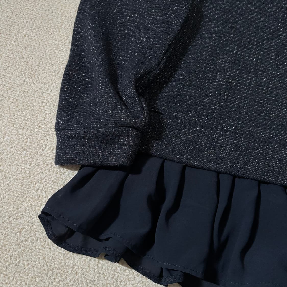 일본빈티지 chocol raffine 네이비 발레코어 탑 상품이미지3