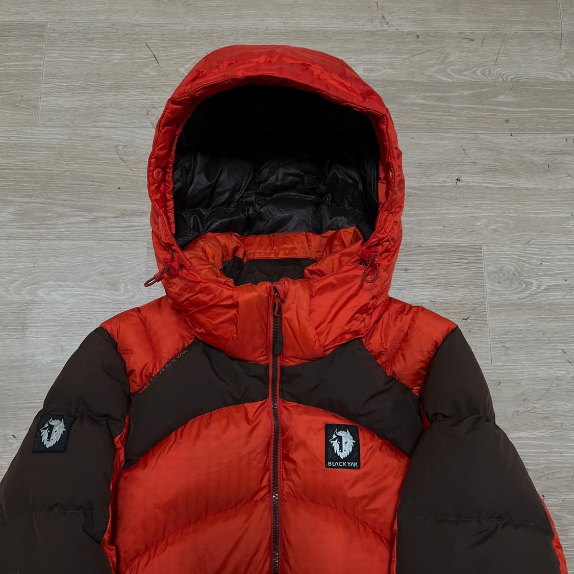 블랙야크 윈드스토퍼 여성 구스다운 후드 푸퍼 패딩 [오렌지] L/100 상품이미지2