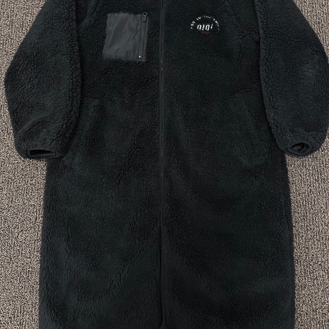 OiOi Seoul 오아이오아이 서울 뽀글이 털 롱 집업 블랙 L 상품이미지2