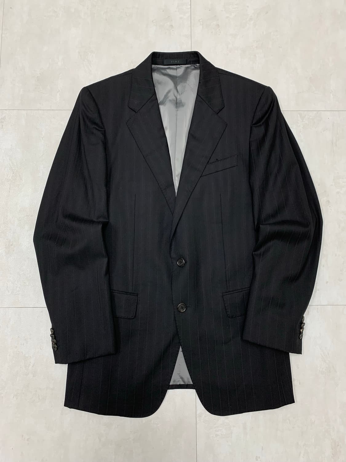Time 블랙 스트라이프 블레이저 상품이미지1