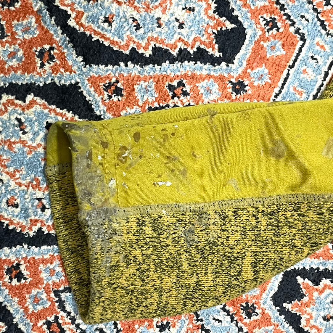 코오롱스포츠 머스타드 기모 반집업 니트 남성100 상품이미지6