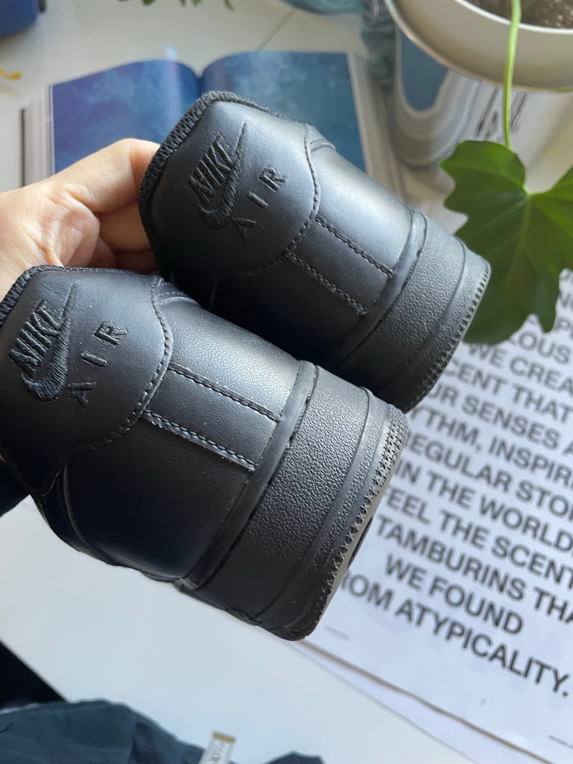 290 NIKE 나이키 에어포스 올검 올블랙 운동화 상품이미지9