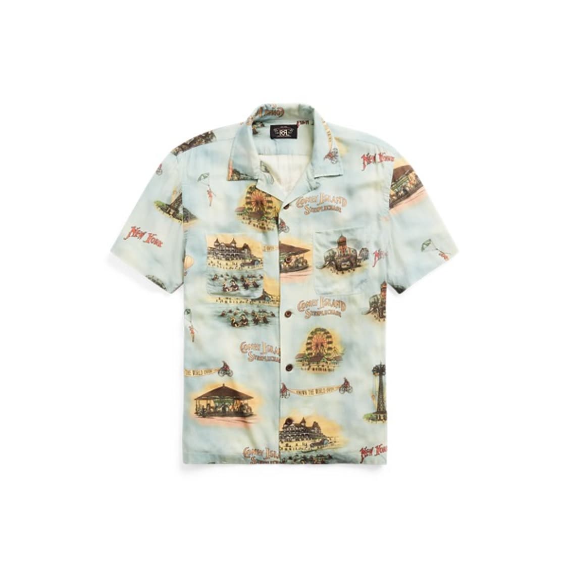 L RRL 폴로 랄프로렌 코니 아일랜드 프린트 캠프 셔츠 상품이미지8