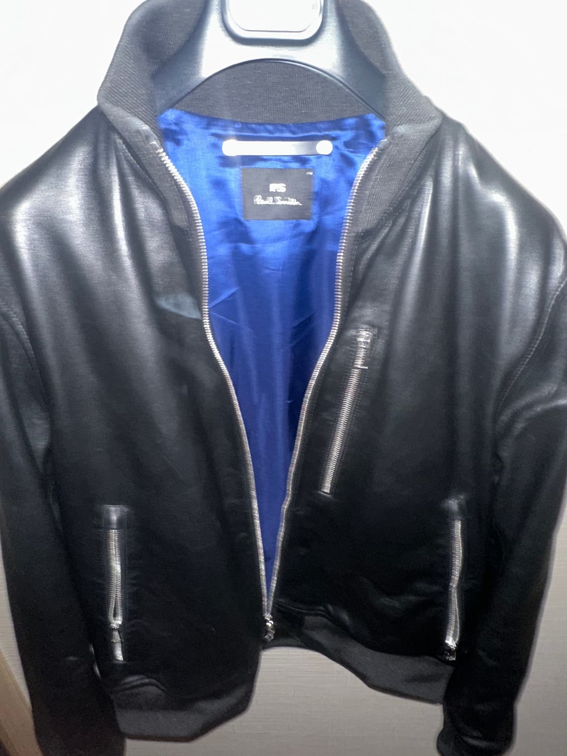 폴스미스 립 트리밍 레더 봄버자켓 상품이미지4