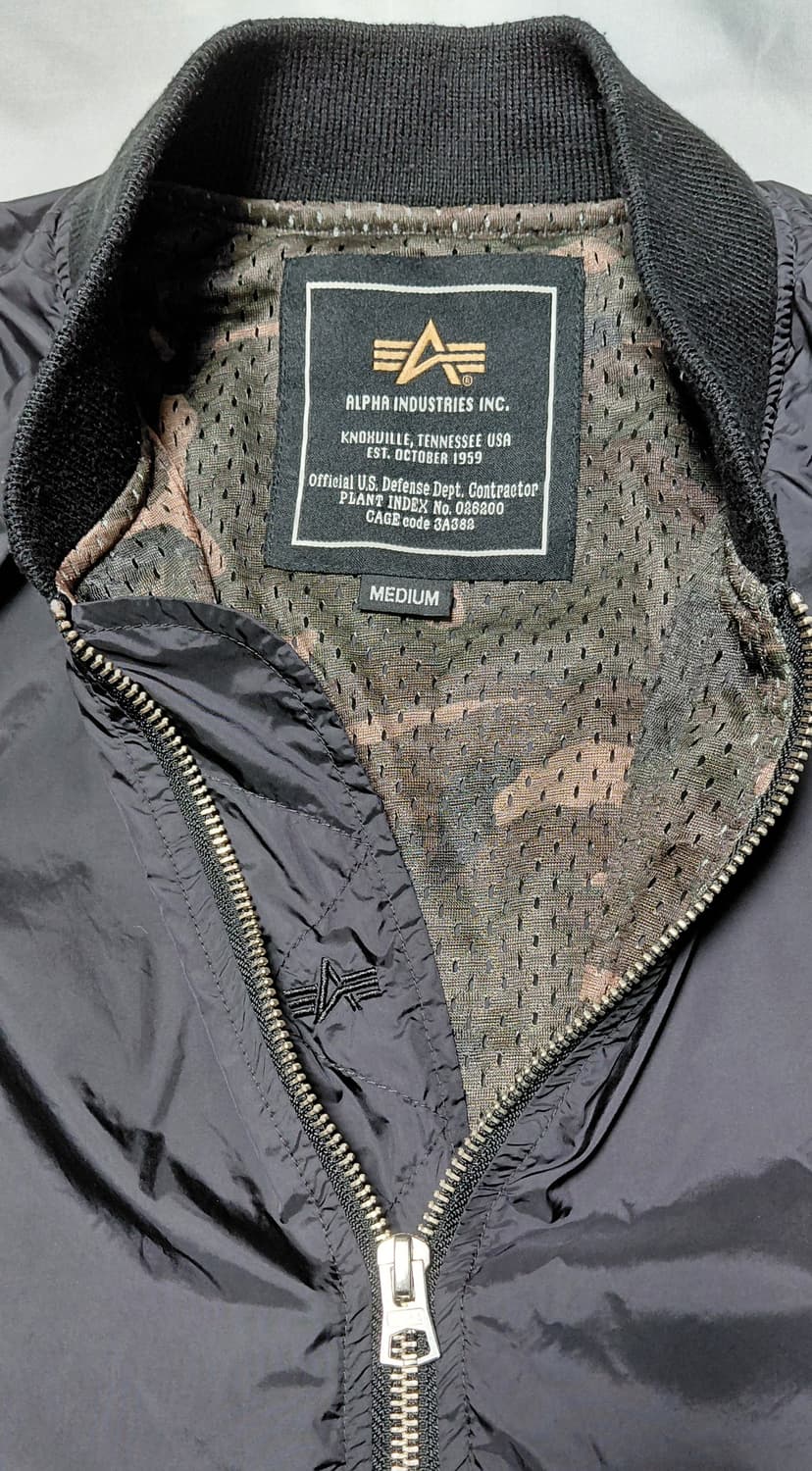 알파인더스트리 블랙 항공 자켓 M (무료배송) 상품이미지2