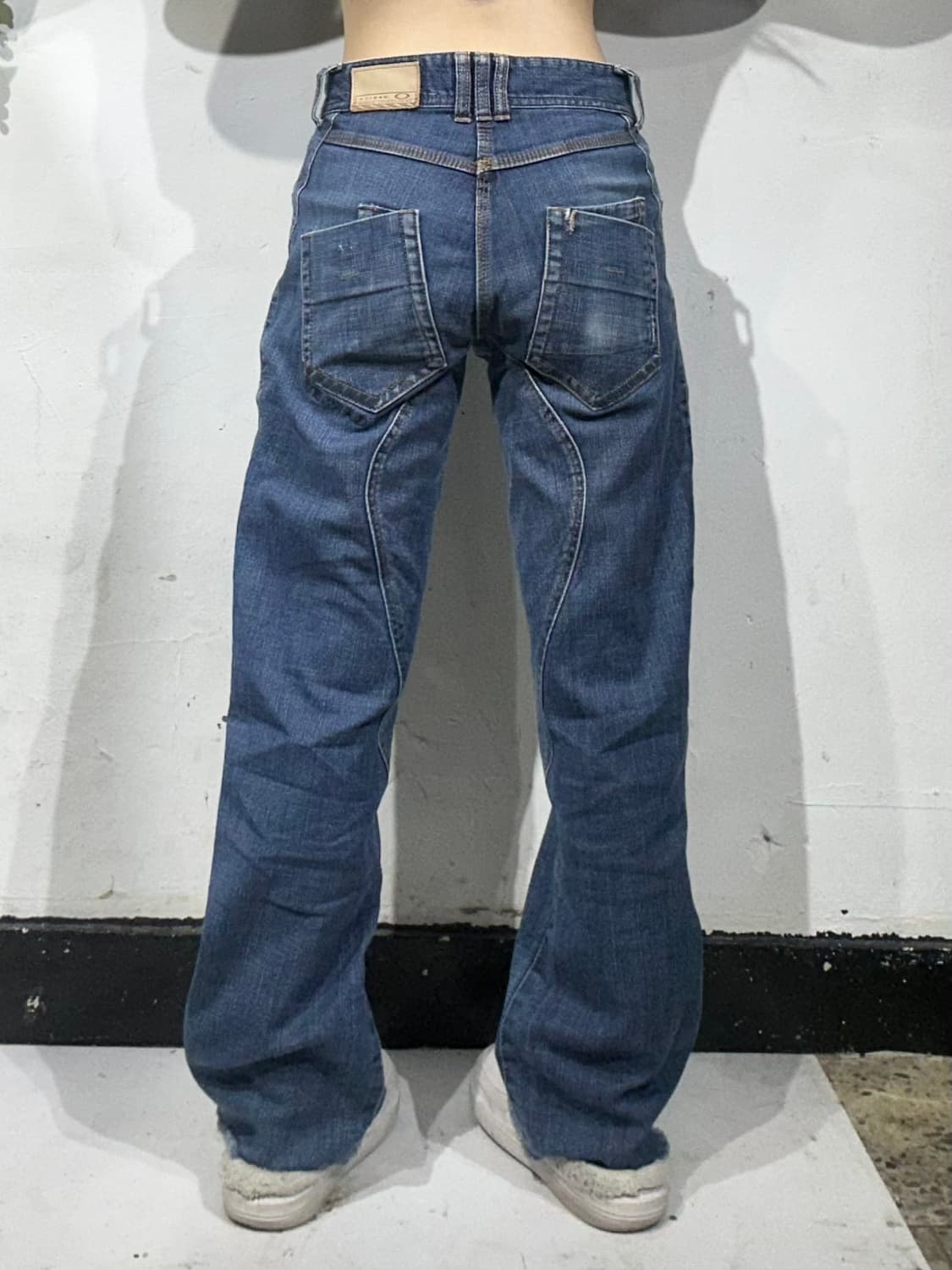 오클리 중청 루즈핏 와이드 데님 청바지  상품이미지3