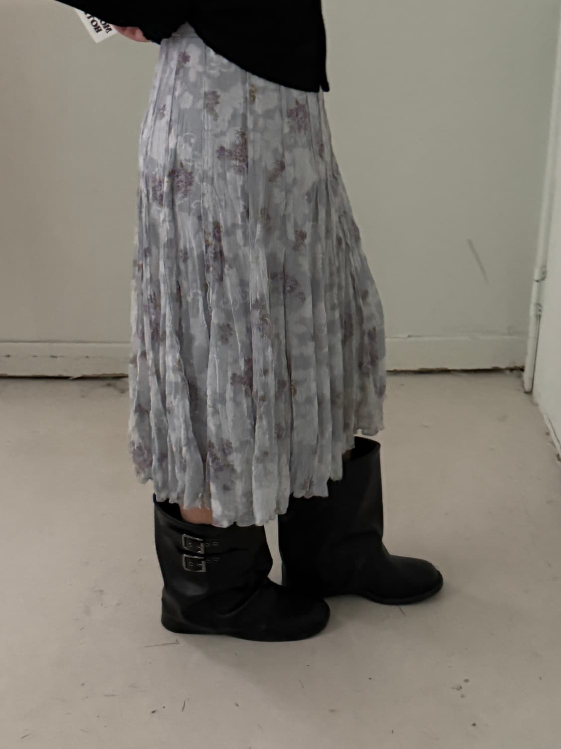 일본빈티지 플로럴 미디스커트 상품이미지1