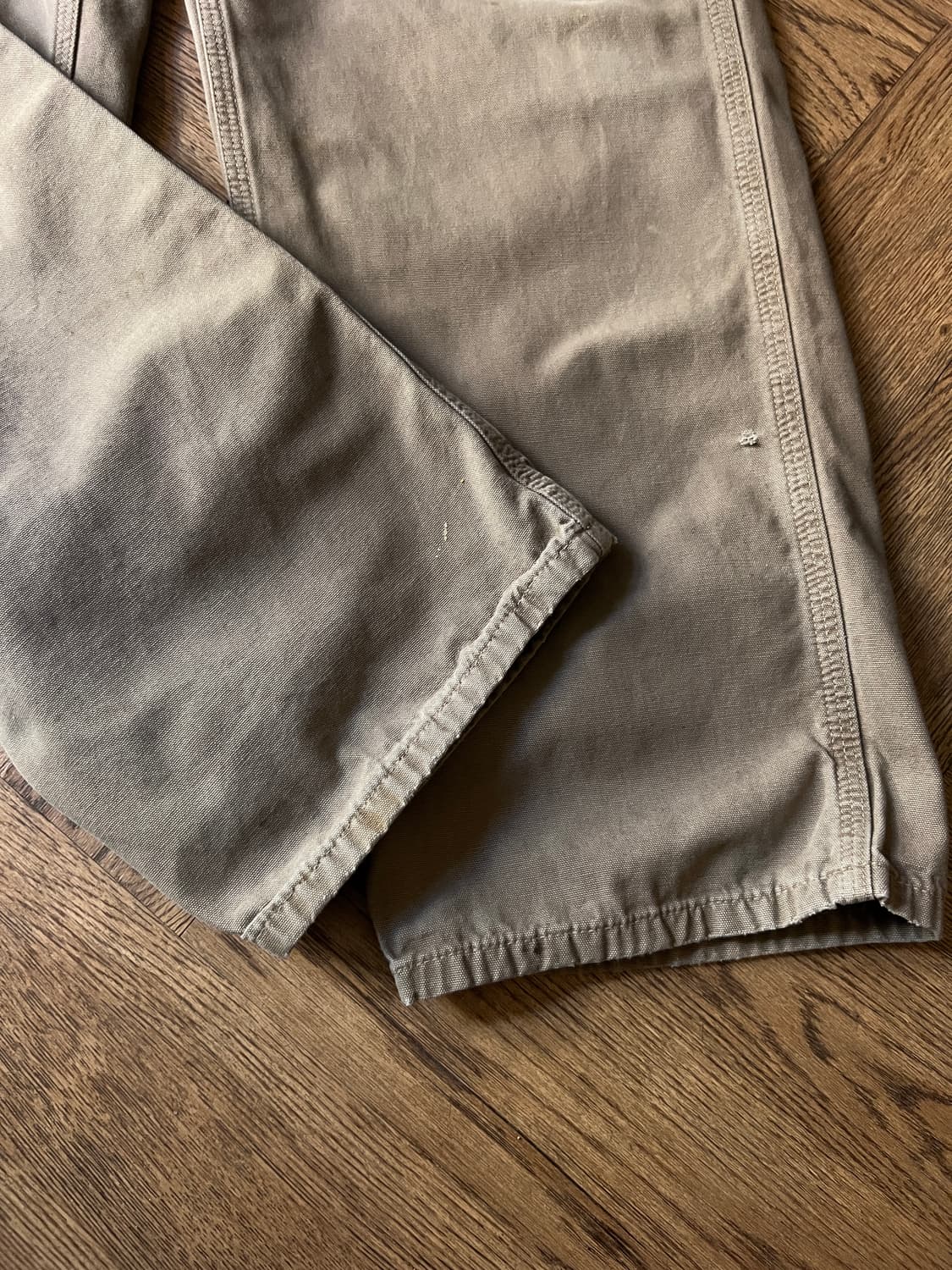 [36]칼하트 USA 더티워싱 머쉬룸 싱글니 카펜터 워크 팬츠 상품이미지6