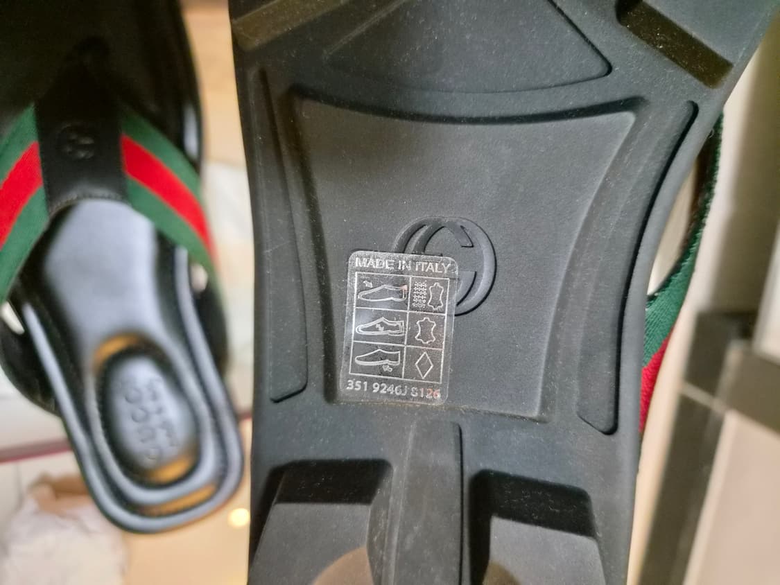 구찌 시그니처 삼선 쪼리 상품이미지2