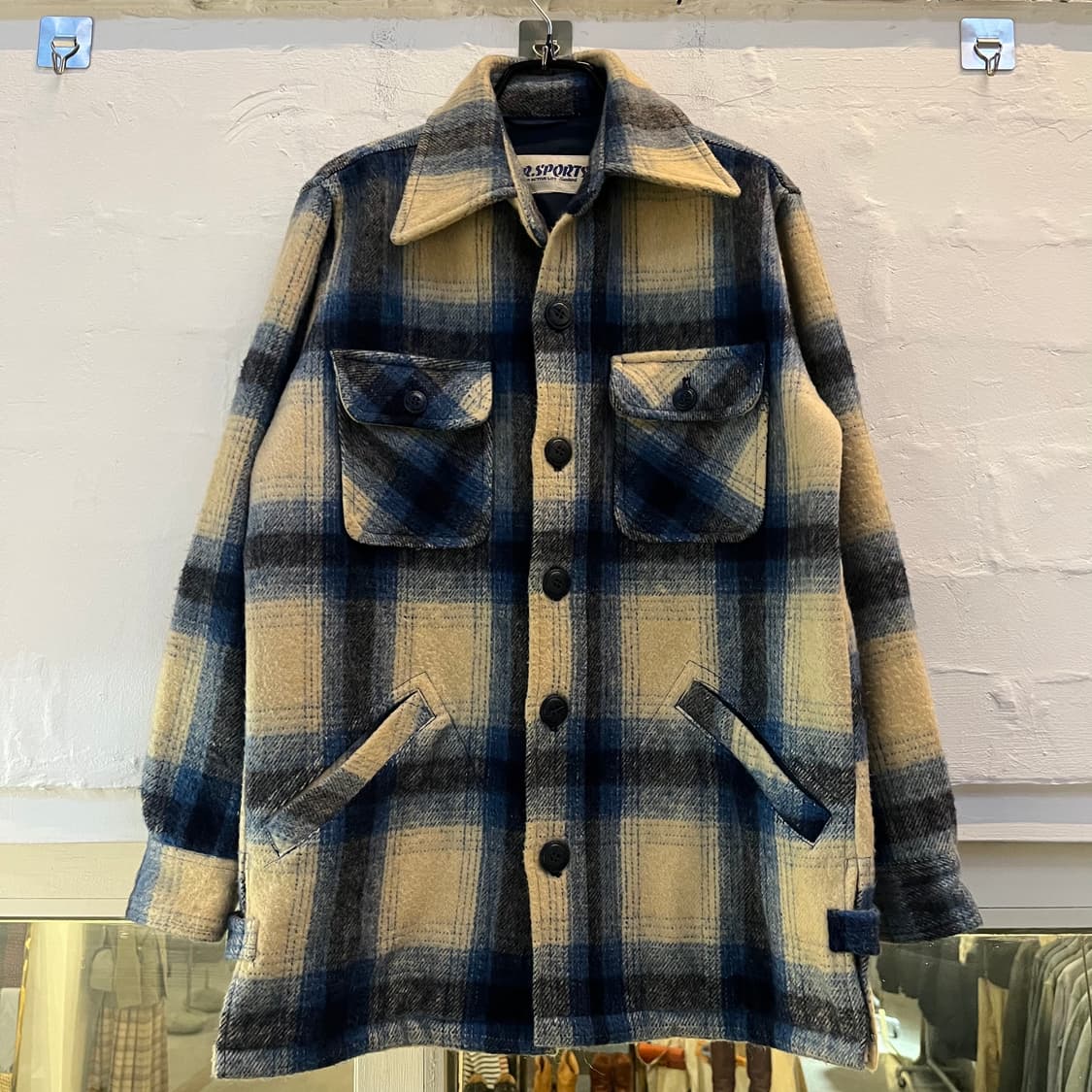 Mr.Sports 블루체크 플란넬 자켓 S 상품이미지1