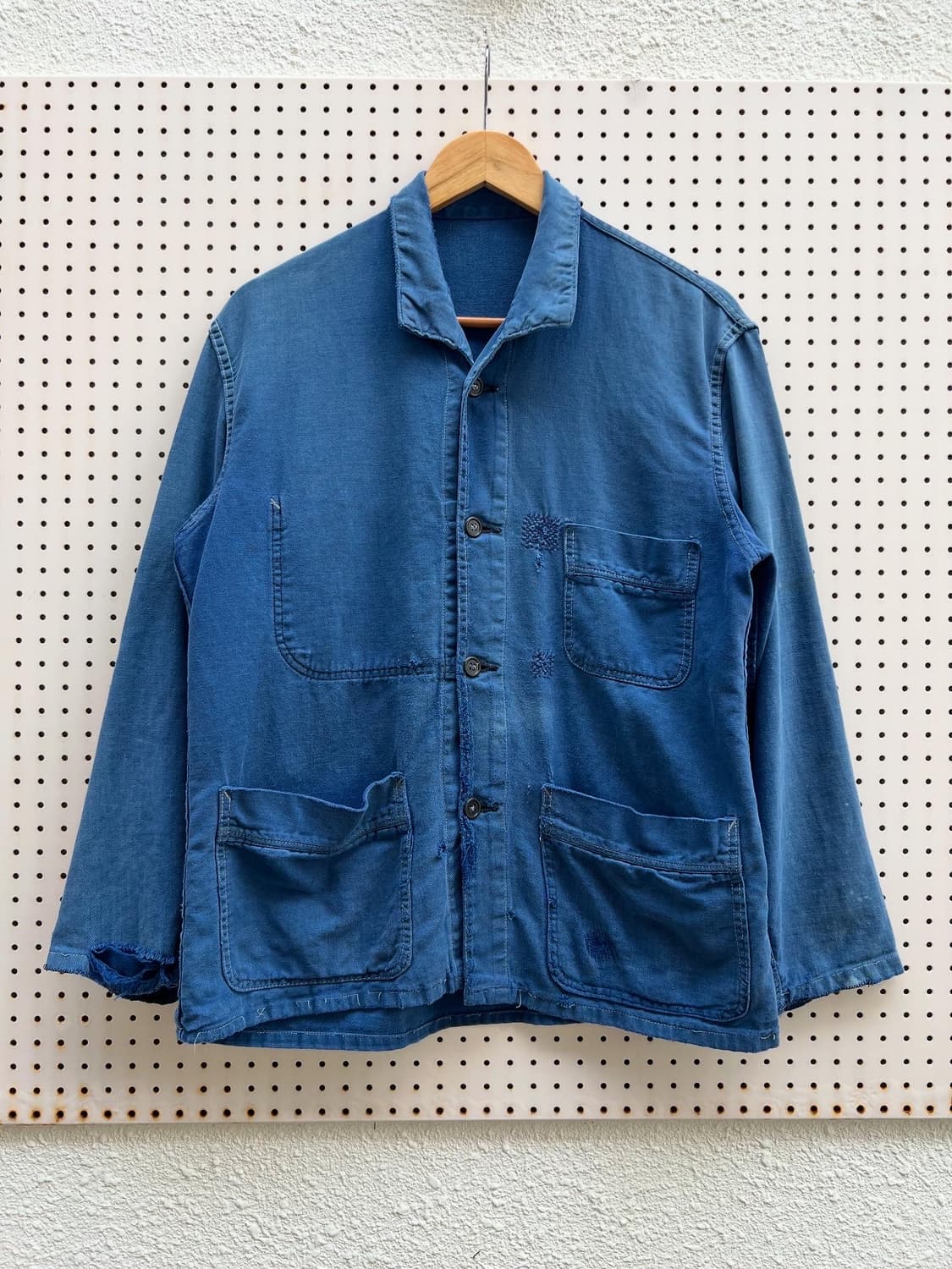 OLD VINTAGE HARD FADED REPAIR 프렌치워크자켓 상품이미지1