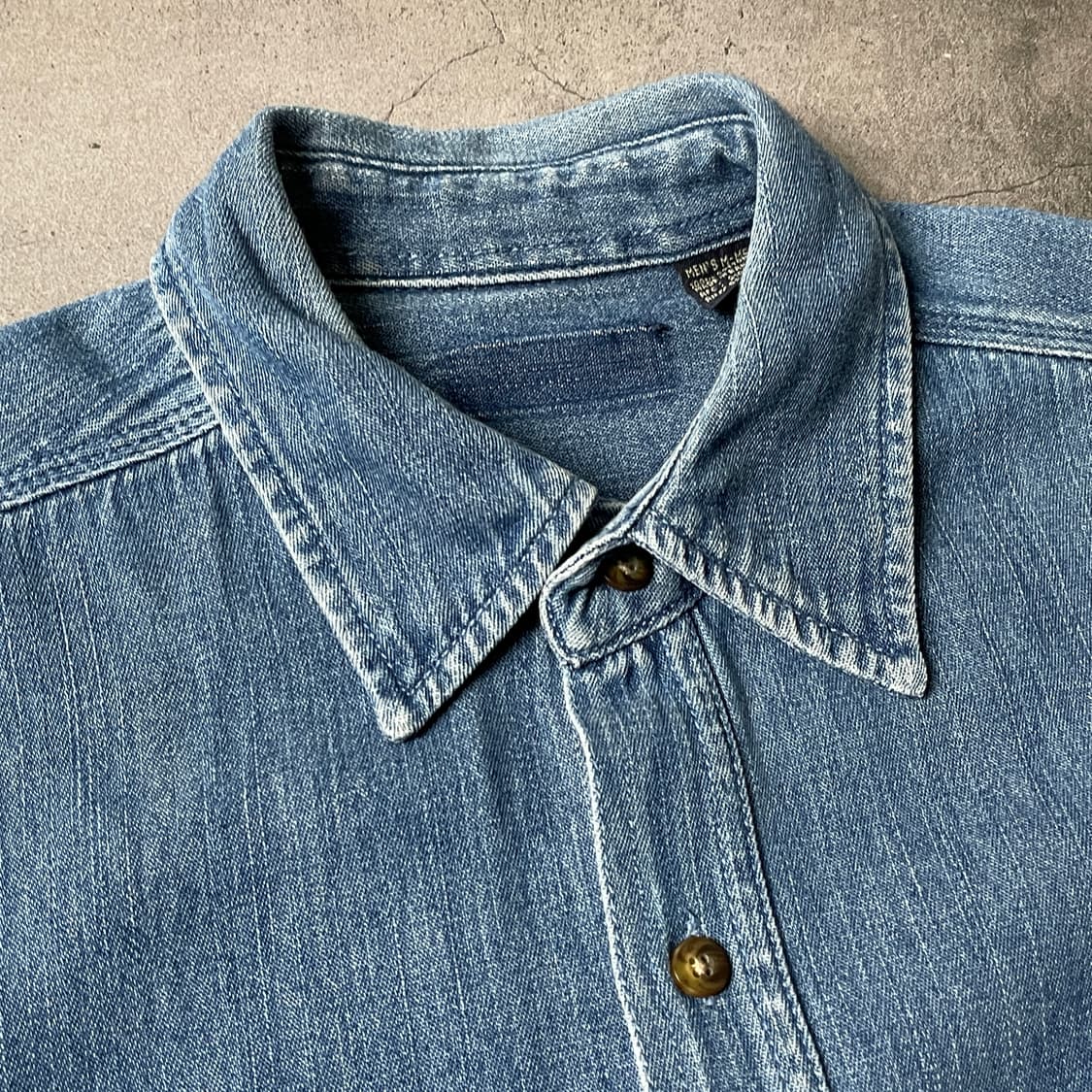 UNKNOWN 빈티지 플랩포켓 코튼 데님 셔츠 A00711 상품이미지2