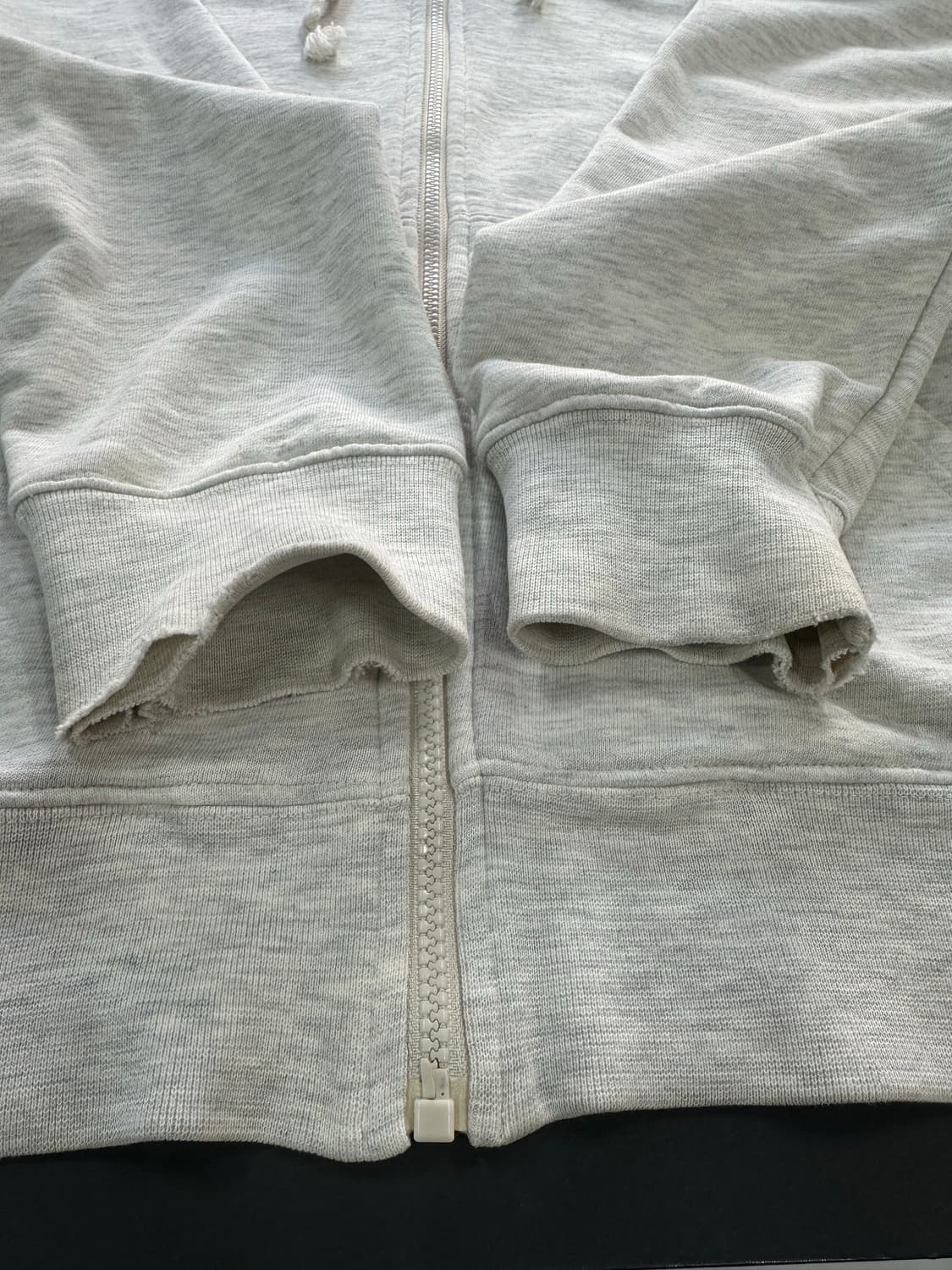 퀵실버 올드스쿨 플러피자수로고 멜란지 후드집업 상품이미지7