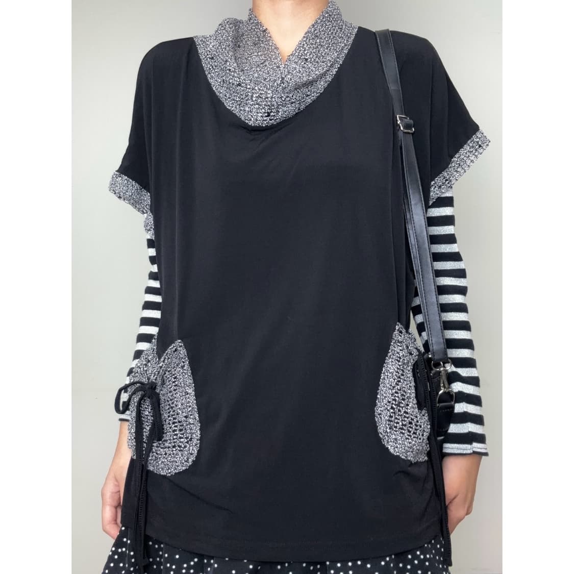 빈티지 블랙 반소매 상품이미지1