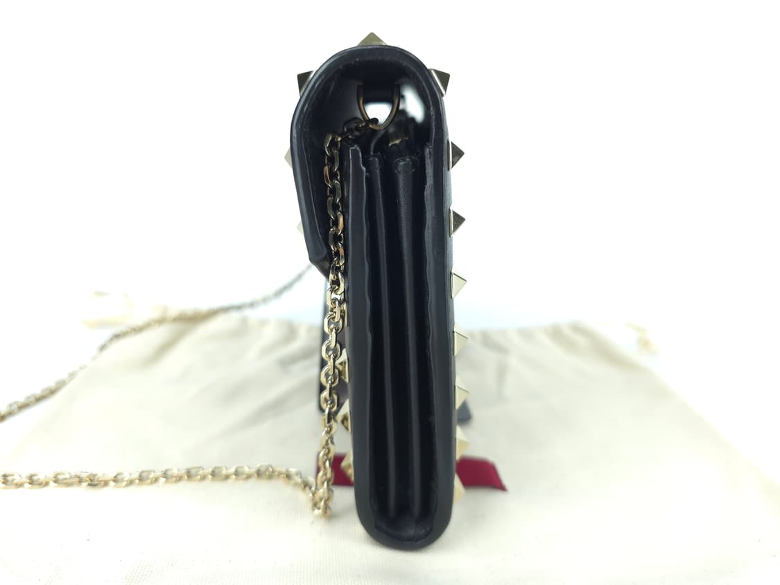 발렌티노 락스터드 엔벨롭 체인 숄더백 크로스백 블랙
 상품이미지4