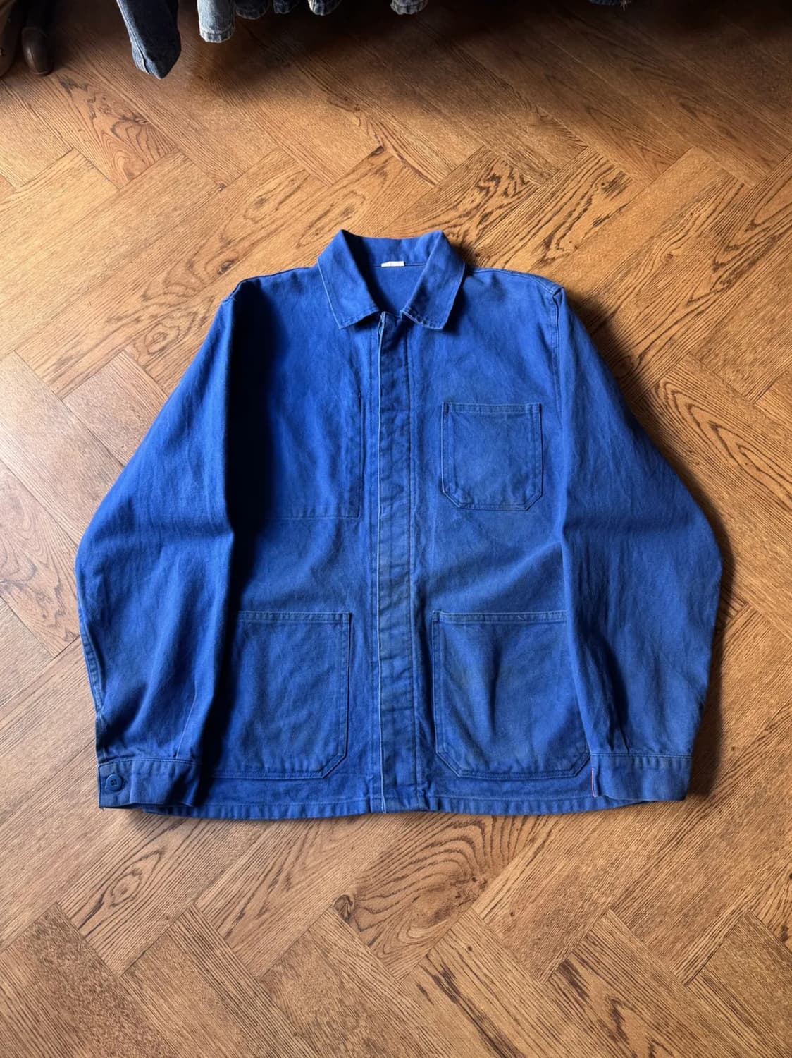 [M]90's 빈티지 잉크블루 프렌치 워크자켓 상품이미지1