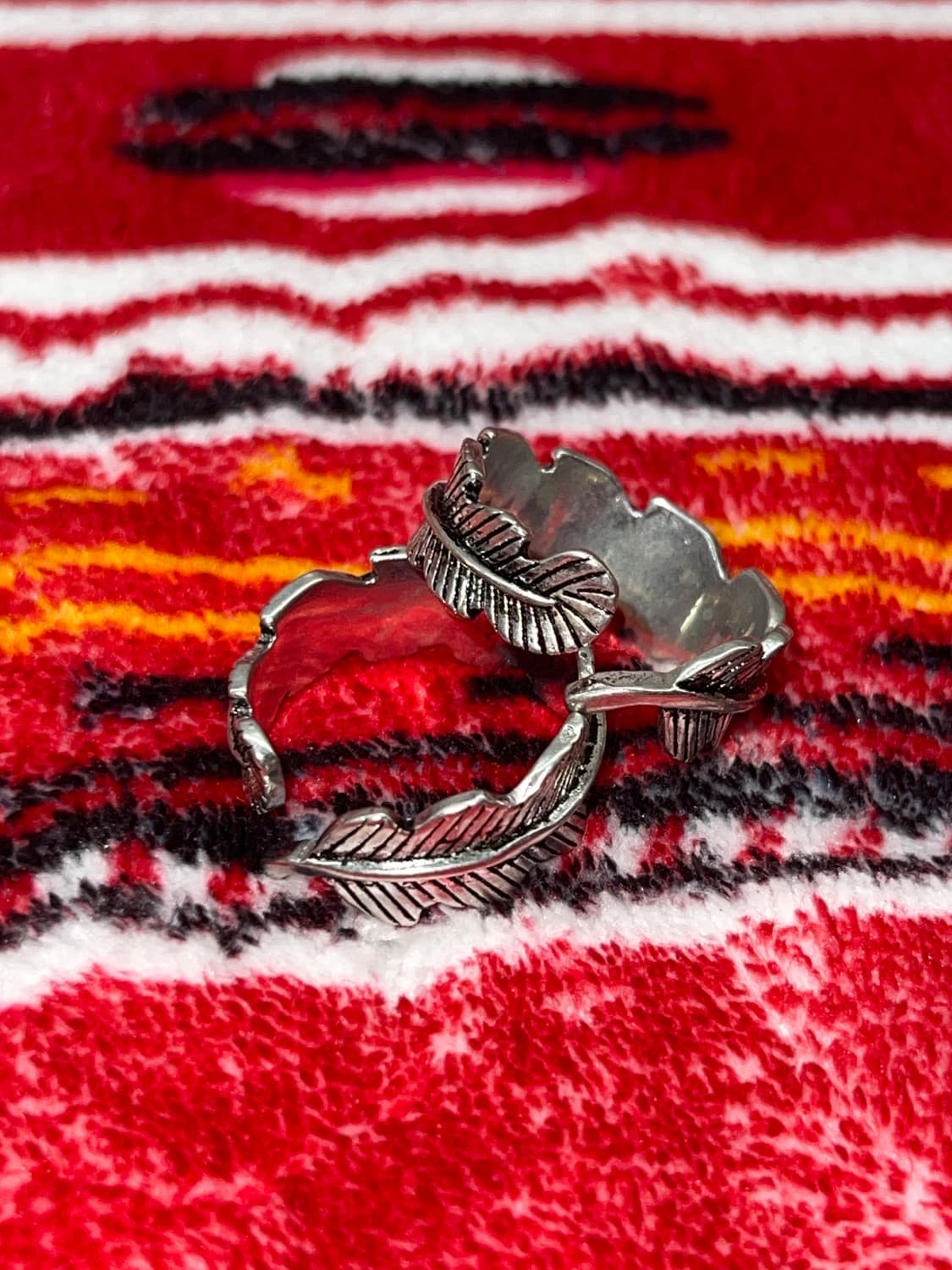 페더 아메카지 반지 남녀공용 오픈링 깃털반지 상품이미지6