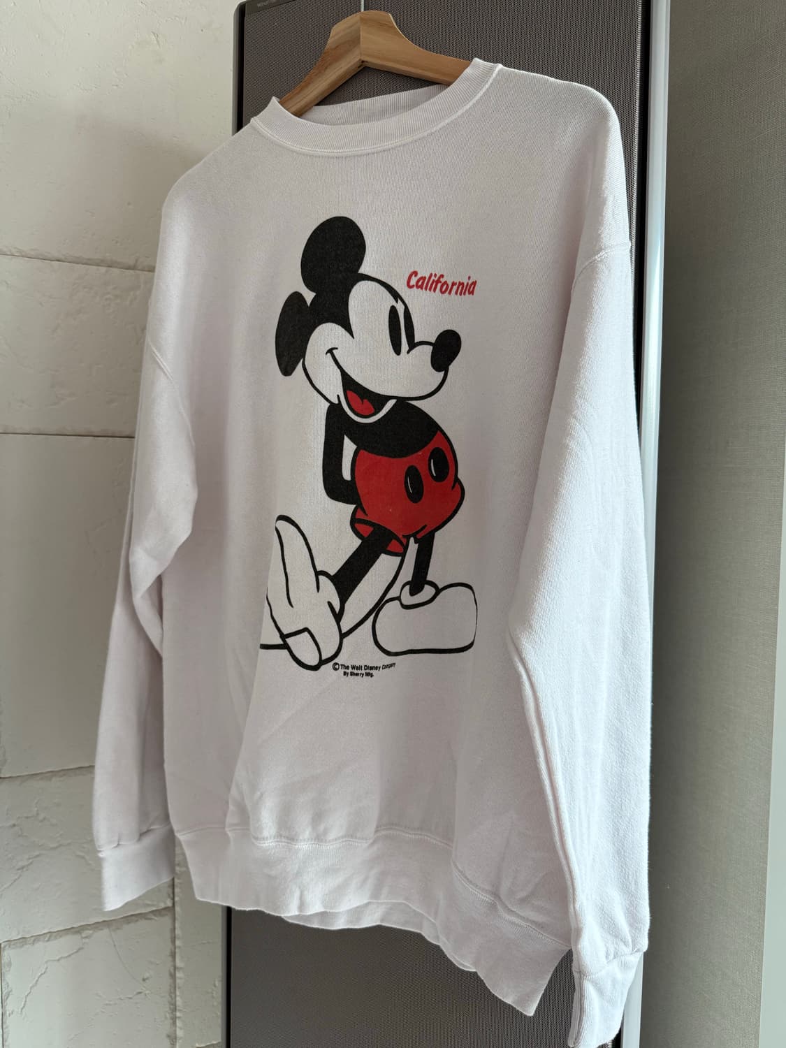 80s 디즈니 미키마우스 스웻셔츠 화이트 상품이미지1
