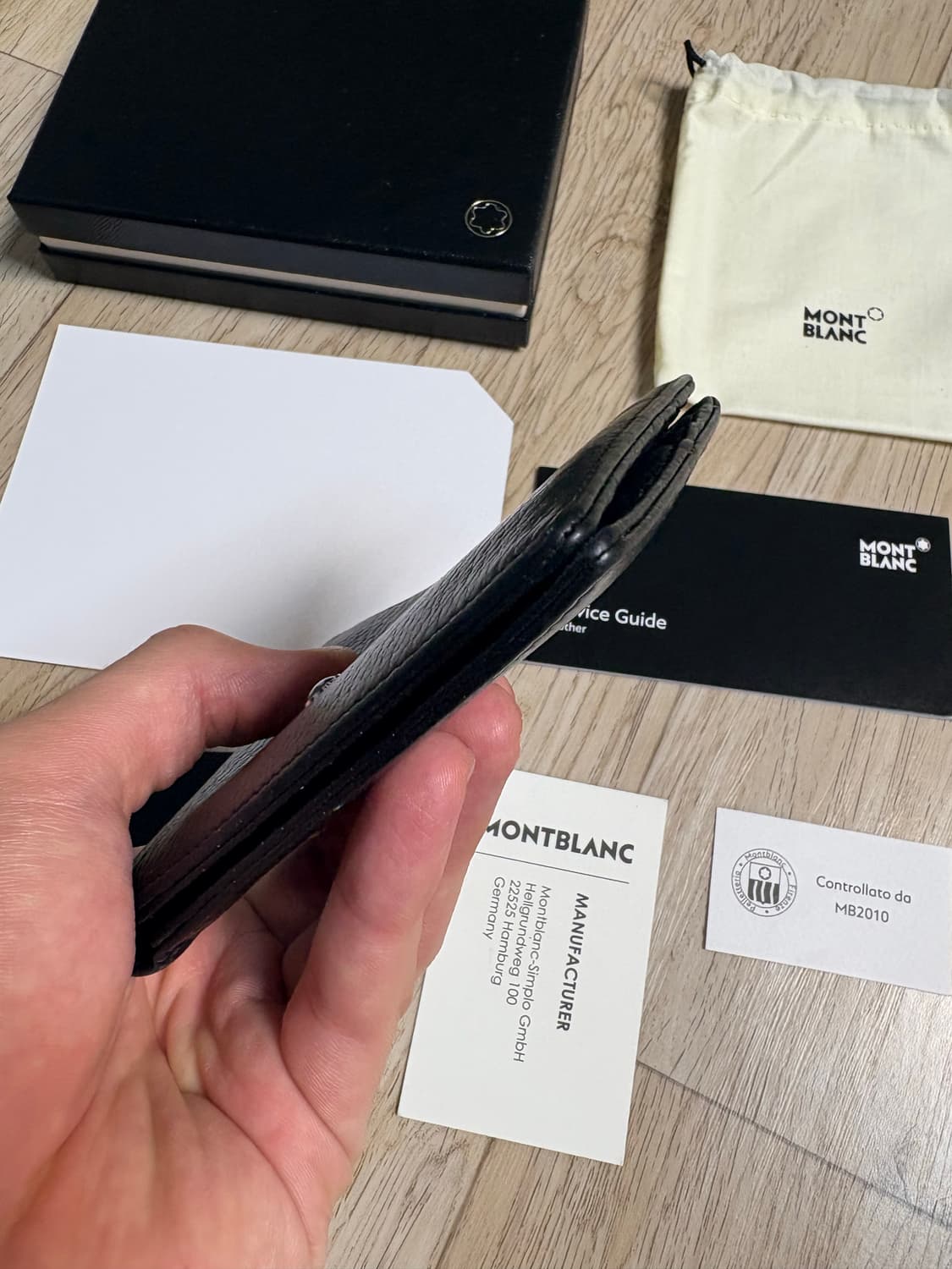 몽블랑 반지갑 블랙 풀박스 상품이미지5