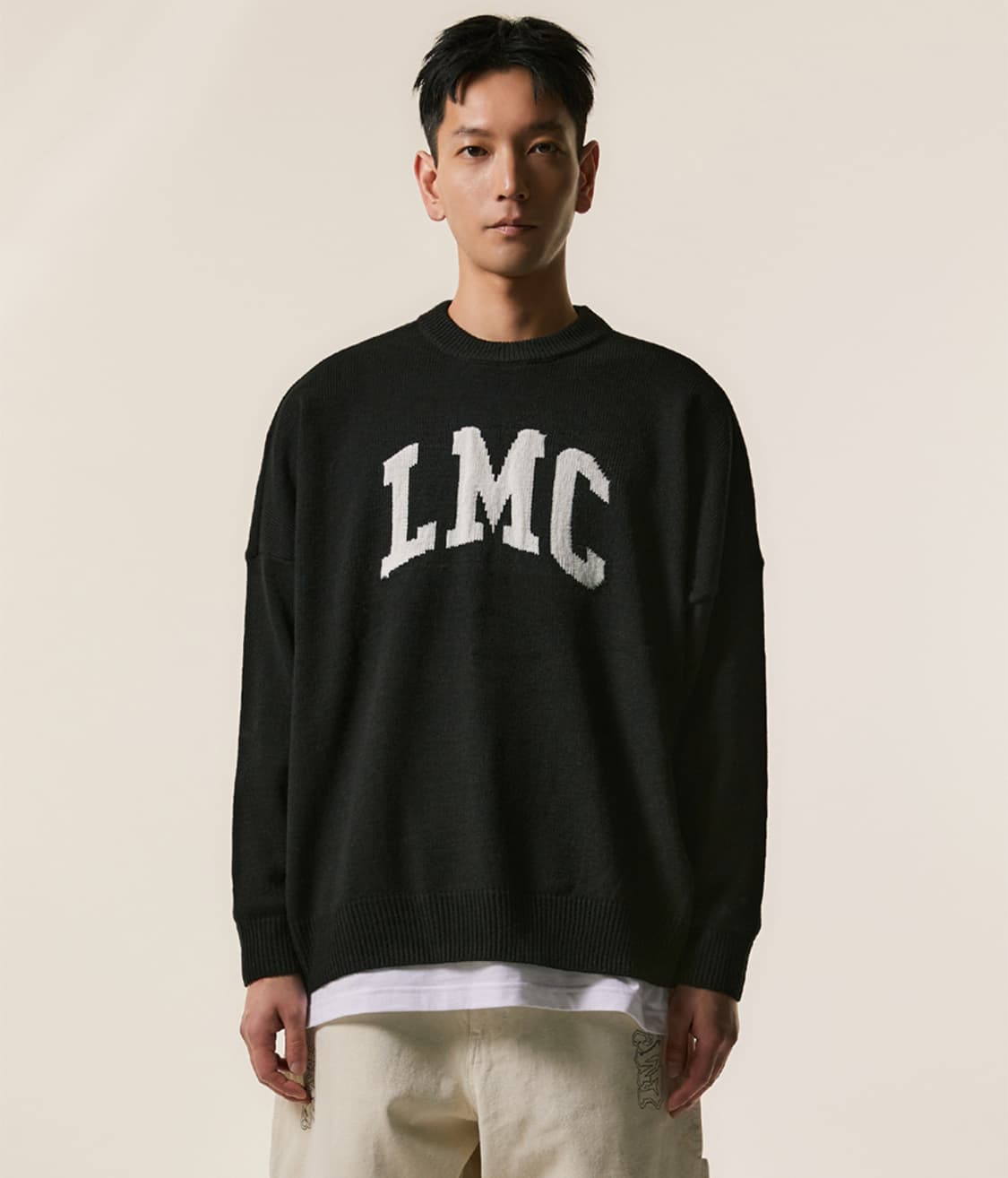 L) LMC 로고 니트 스웨터 카키 상품이미지8