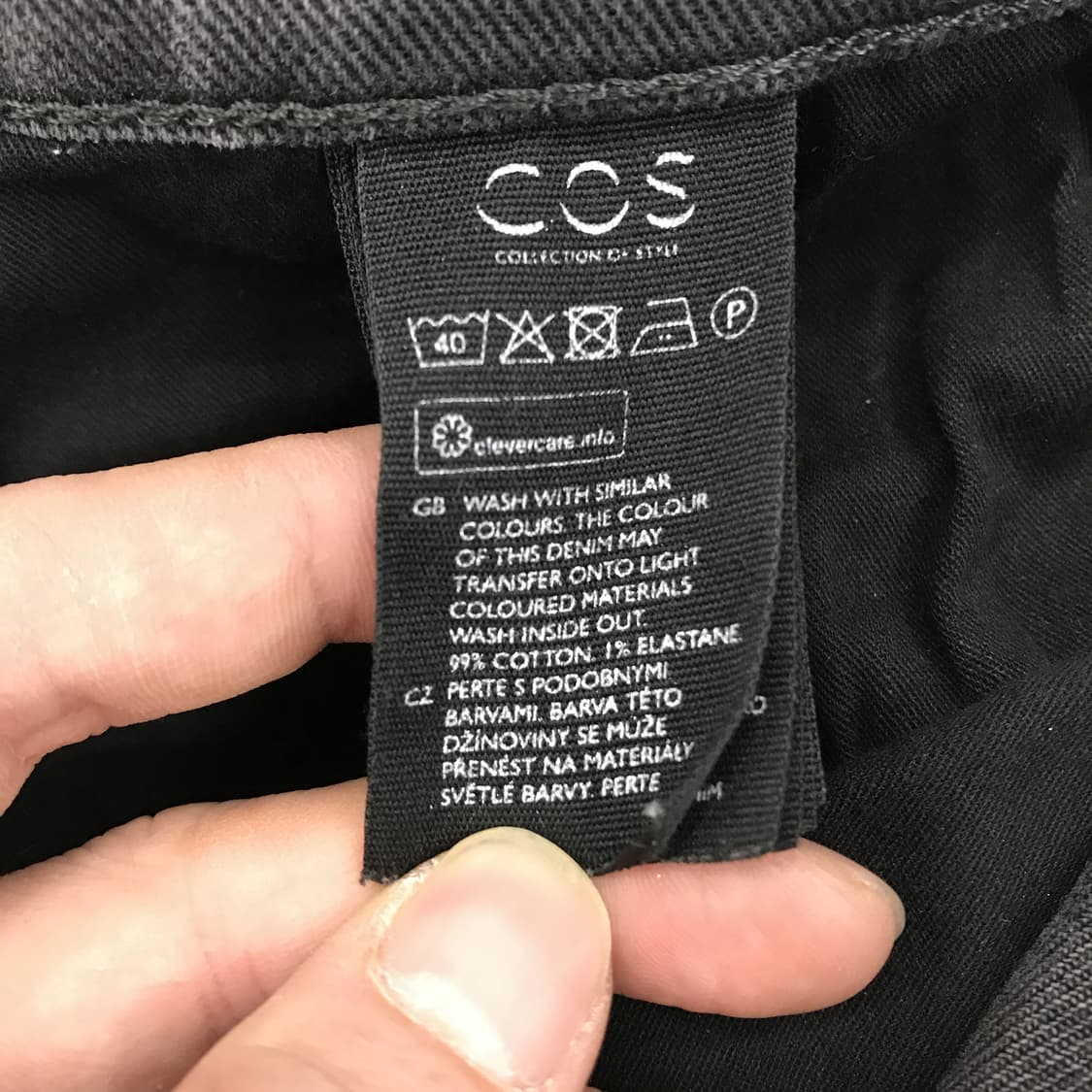COS 코스 슬림핏 그레이 데님팬츠 [32x30] 상품이미지5