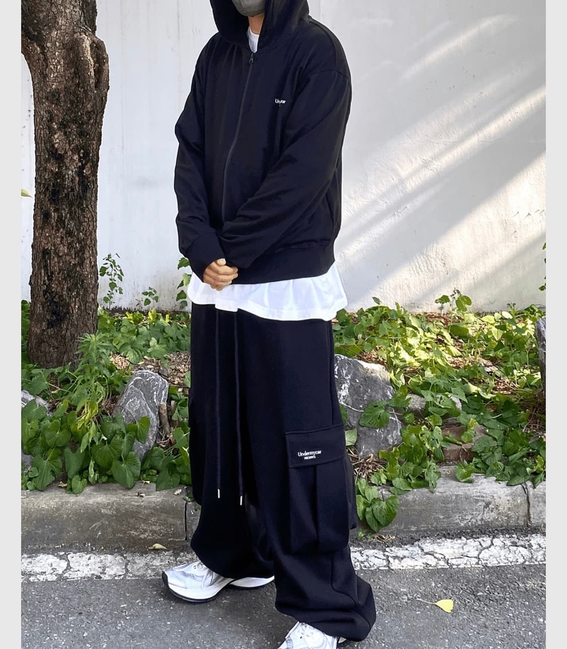 언더마이카 MU.49 Anti Fxxng logo 오버사이즈 스웻 카고  상품이미지3