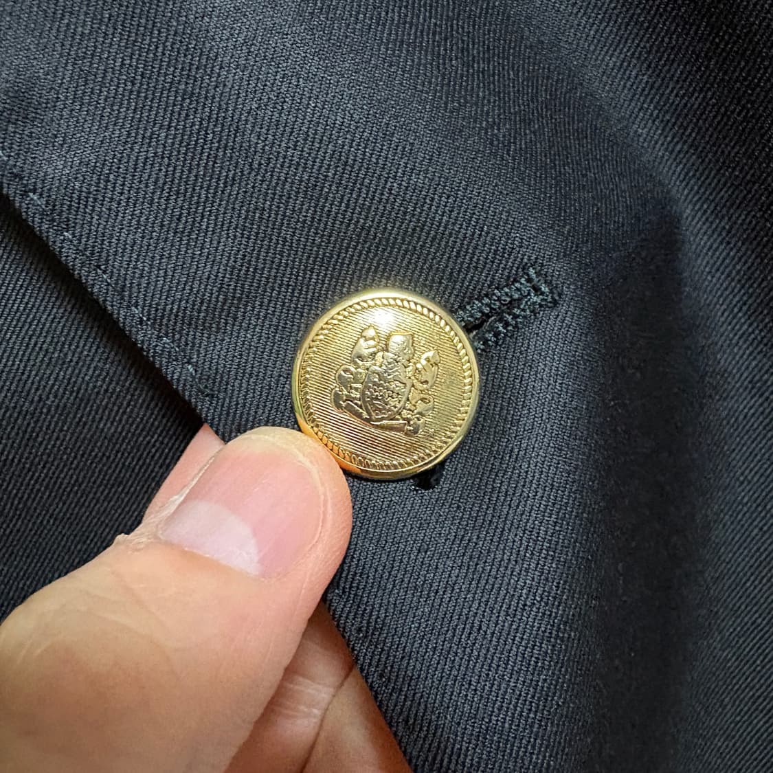 (민트급) 아쿠아스큐텀 금장 블레이저 자켓 / 블랙, 42R 상품이미지4