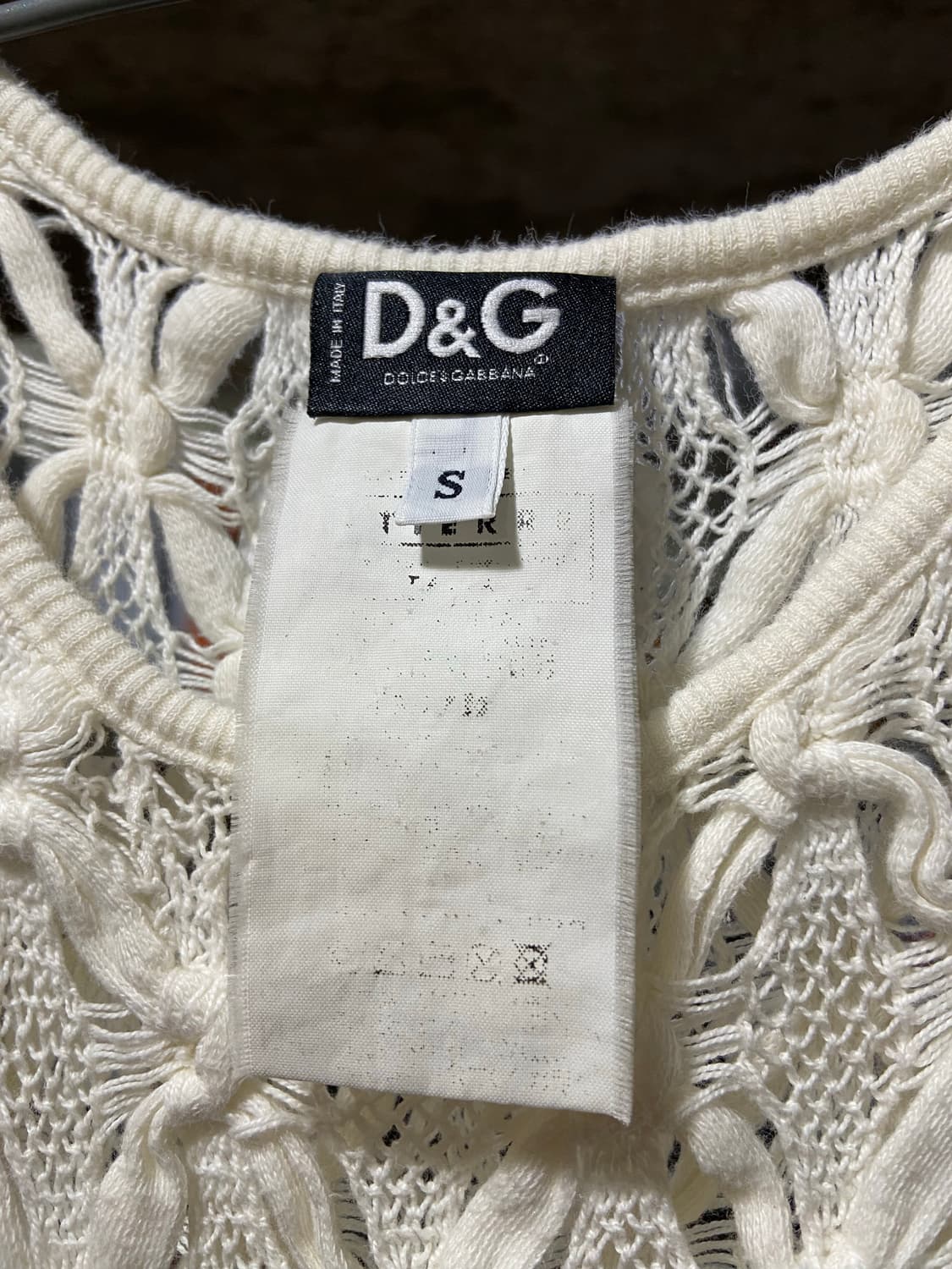 90~00s Dolce & Gabbana 돌채앤 가바나 크로셰 니트 조끼 상품이미지2