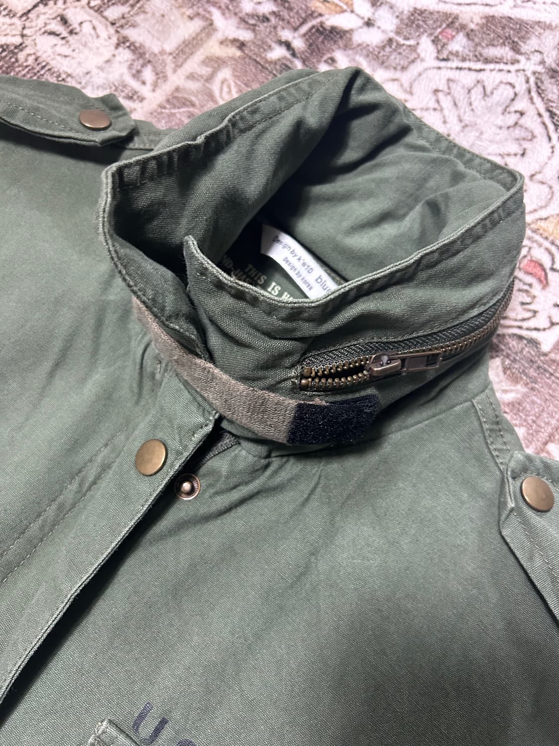 y2k military back printing detail vest 상품이미지4